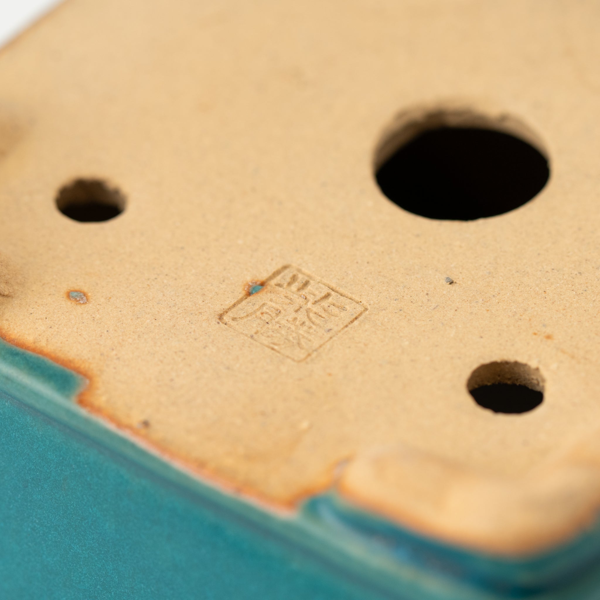 Shibakatsu Tokoname Ware Square Matte Blue Japanese Bonsai Pot