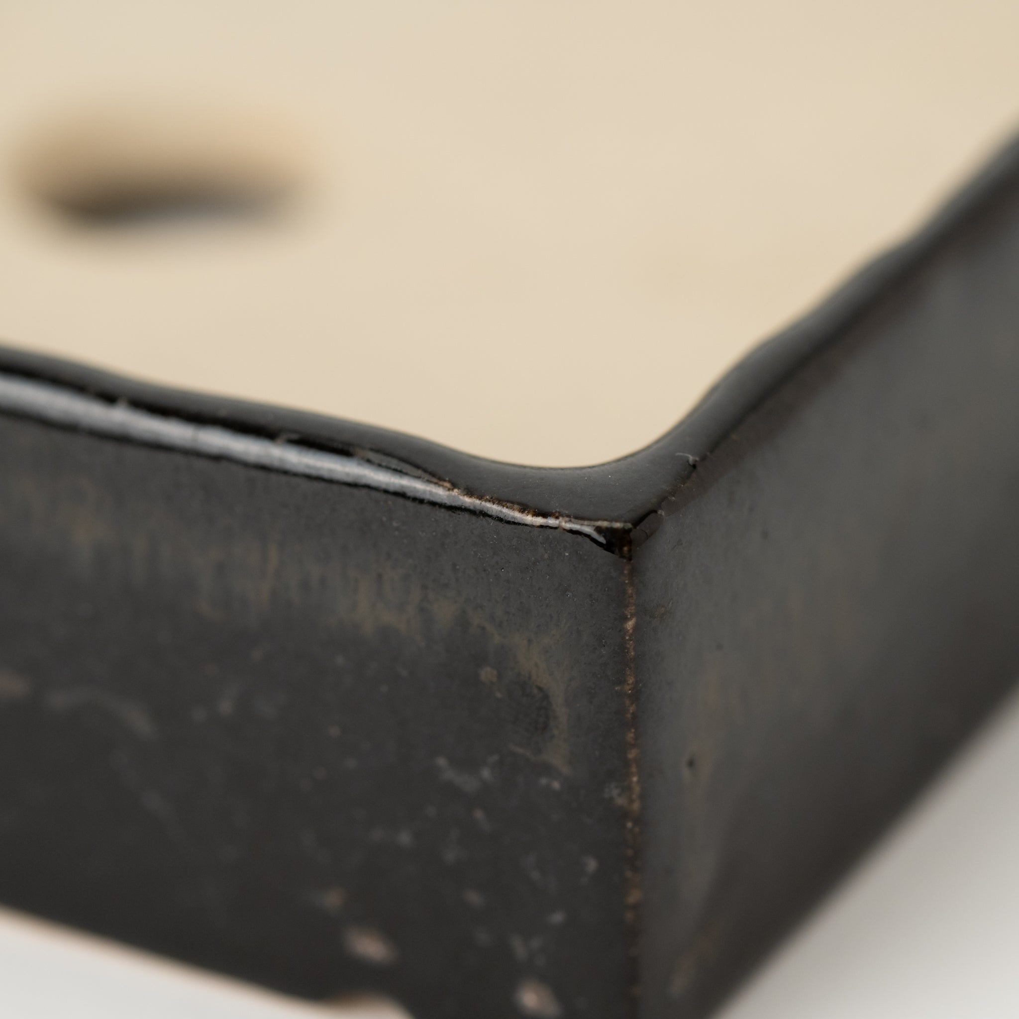 Juko Tokoname Ware Square Blackening Japanese Bonsai Pot 6.3 in.