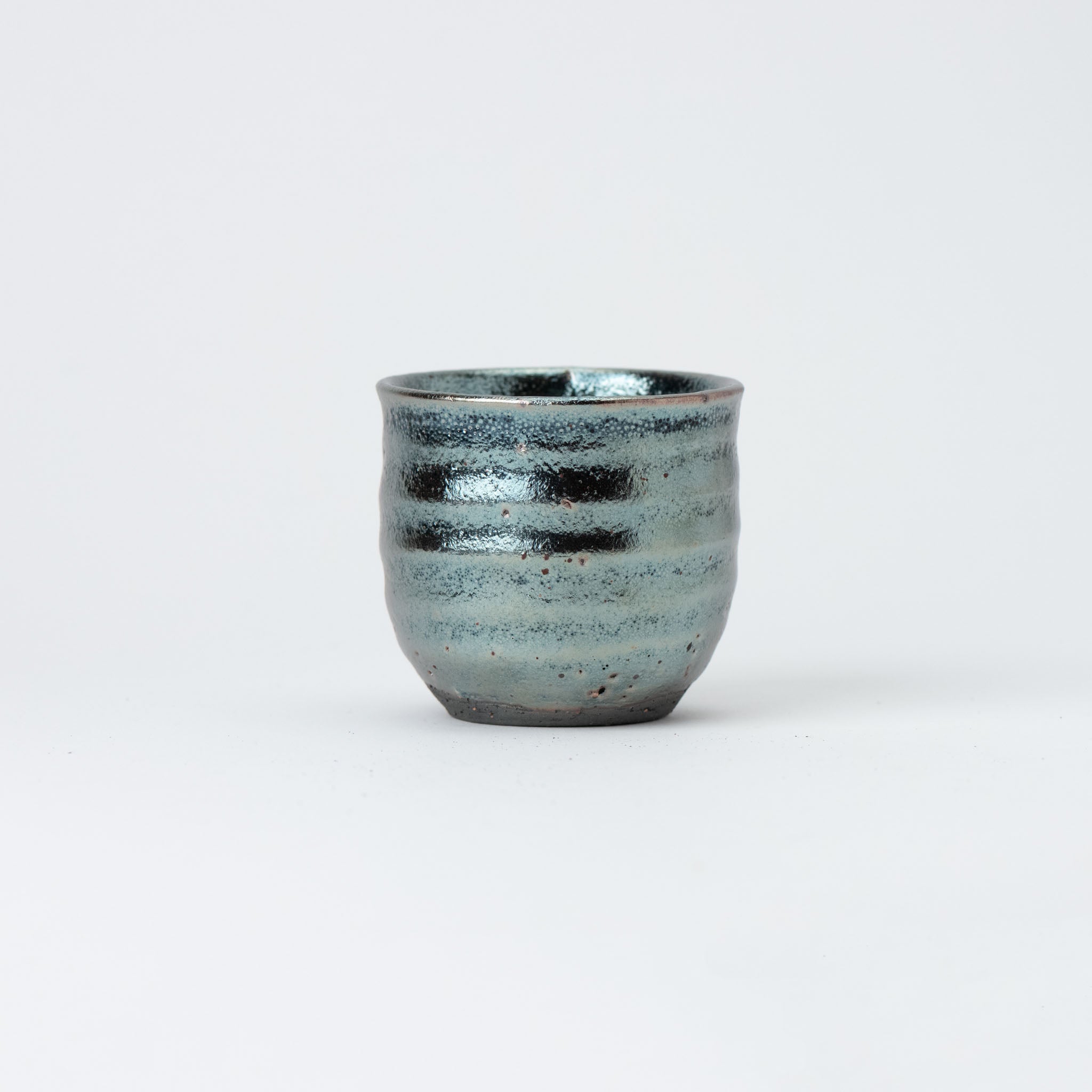 Naginowa Shigaraki Ware Rasta Glaze Mini Japanese Bonsai Pot 3.1 in.