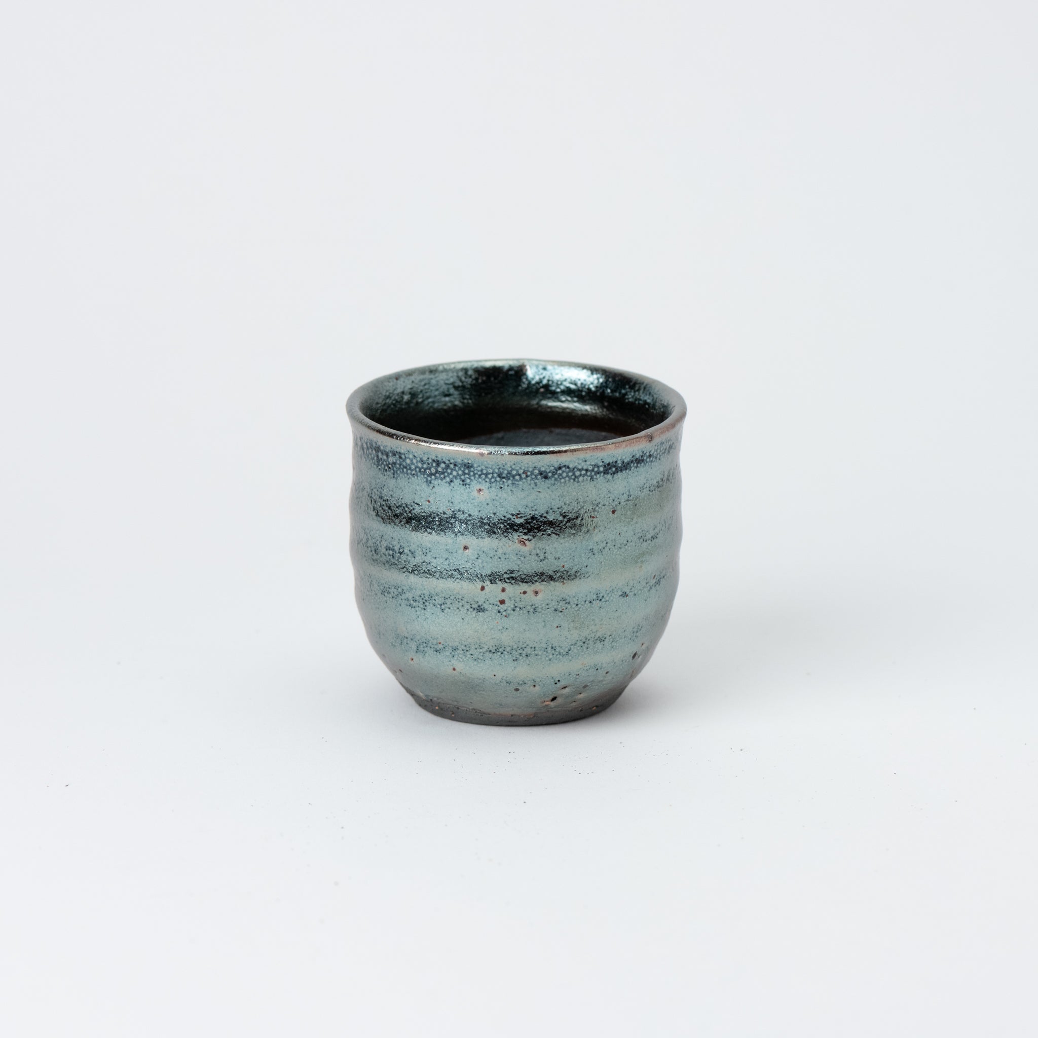 Naginowa Shigaraki Ware Rasta Glaze Mini Japanese Bonsai Pot 3.1 in.