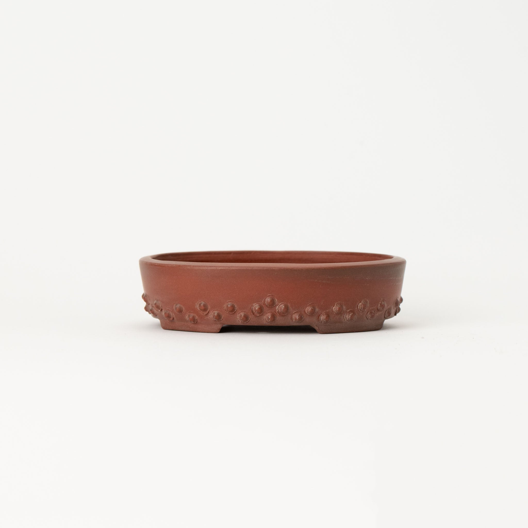 Bigei Tokoname Ware Oval Rivet Japanese Bonsai Pot