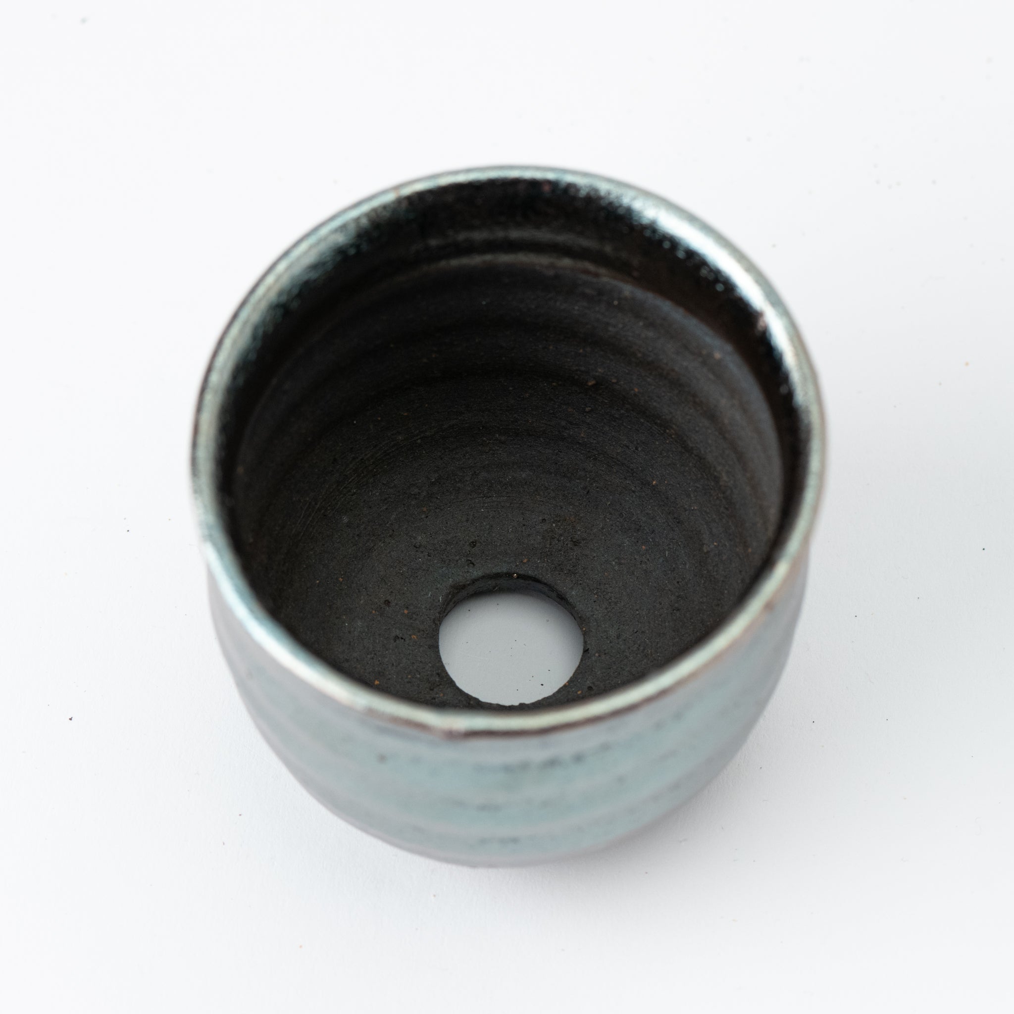 Naginowa Shigaraki Ware Rasta Glaze Mini Japanese Bonsai Pot 3.1 in.
