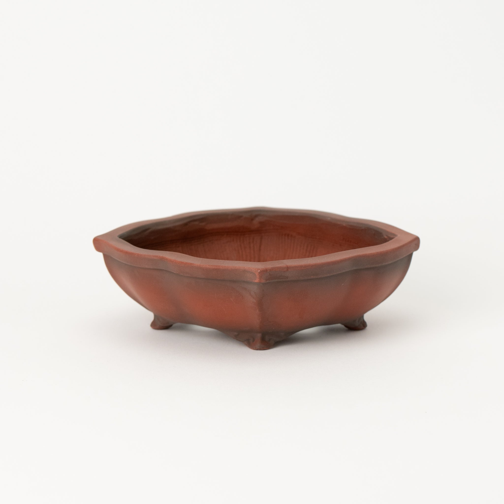 Bigei Tokoname Ware Oval Choenomeles Lagenaria Japanese Bonsai Pot