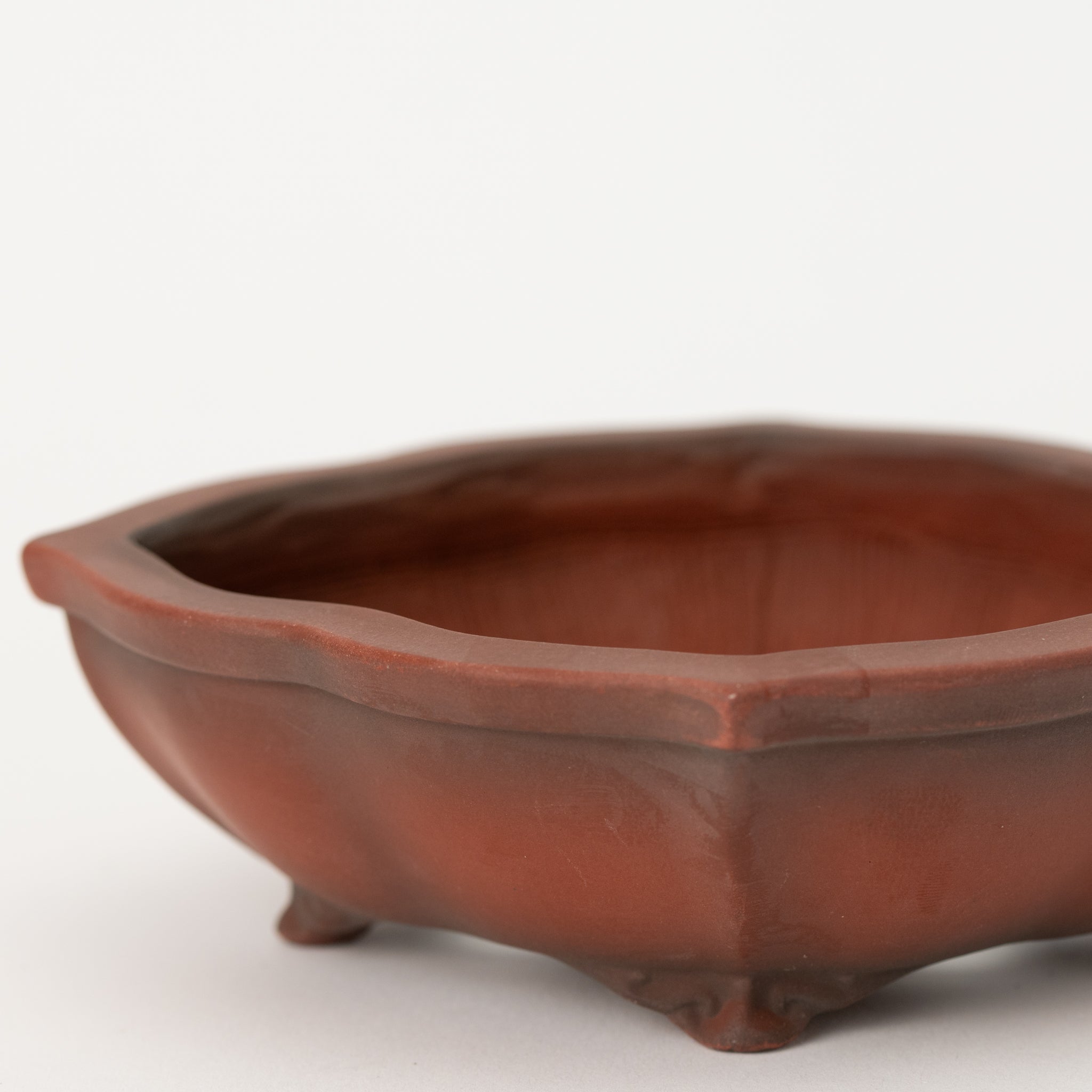 Bigei Tokoname Ware Oval Choenomeles Lagenaria Japanese Bonsai Pot