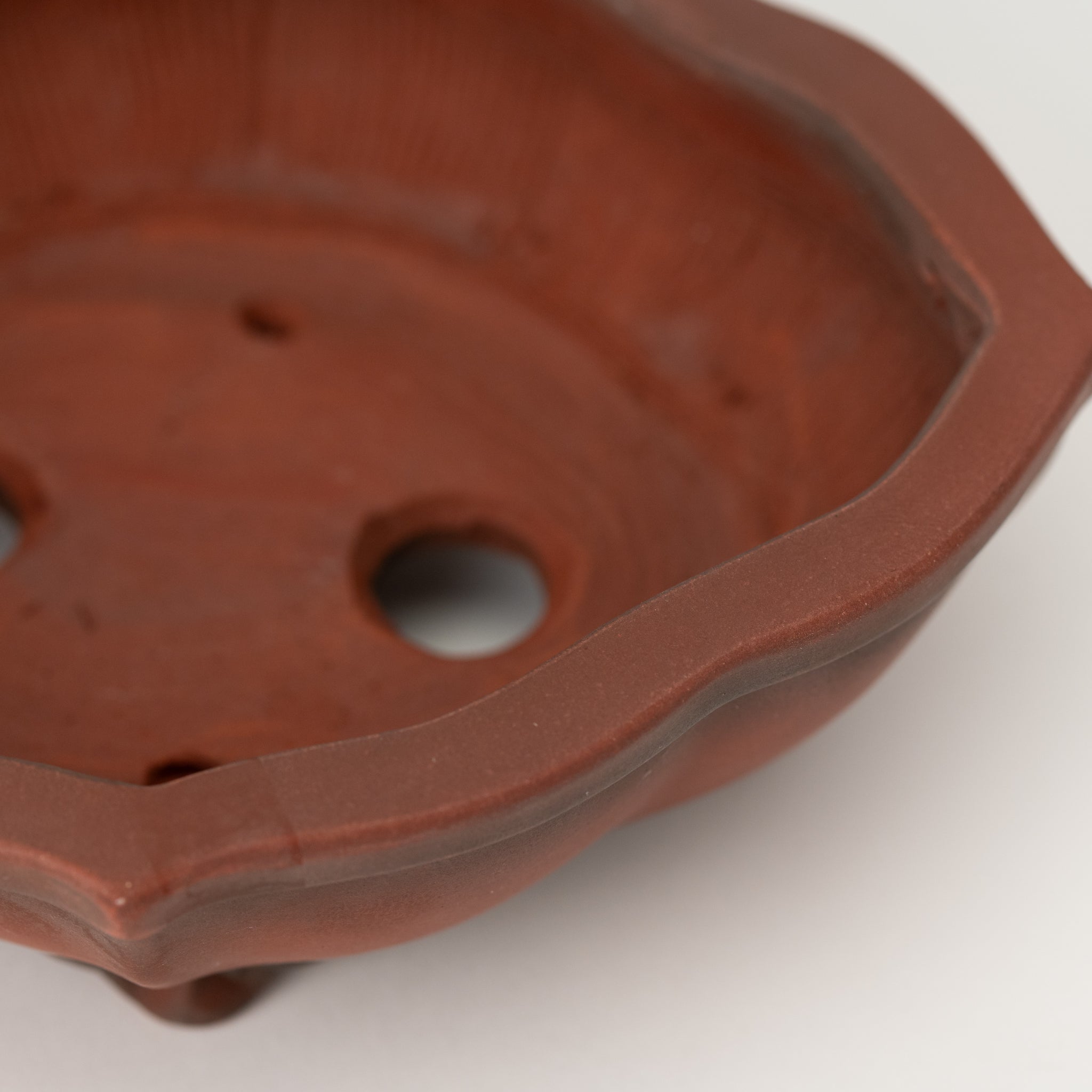 Bigei Tokoname Ware Oval Choenomeles Lagenaria Japanese Bonsai Pot