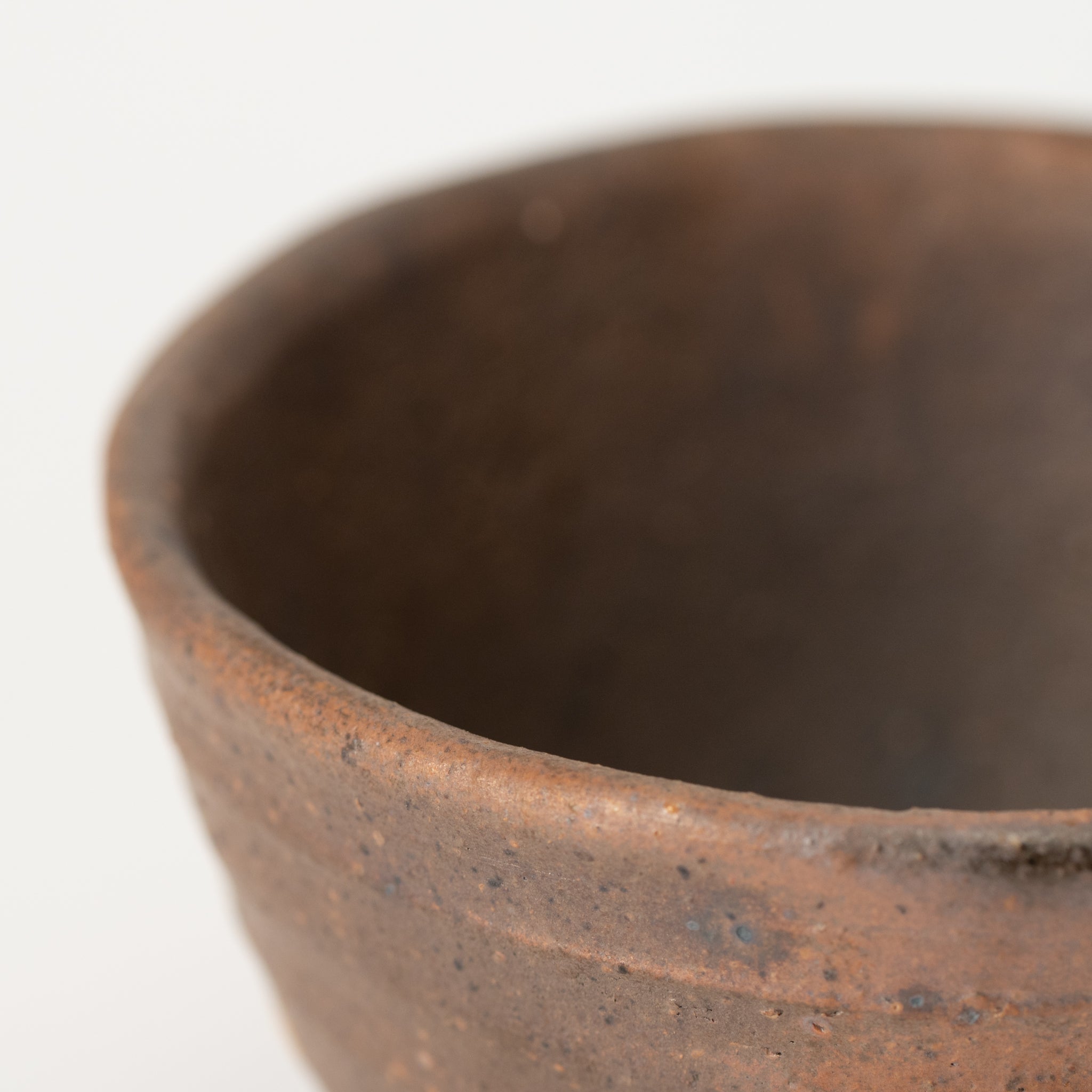 Mitsue Tokoname Ware Round Three Legged Japanese Bonsai Pot