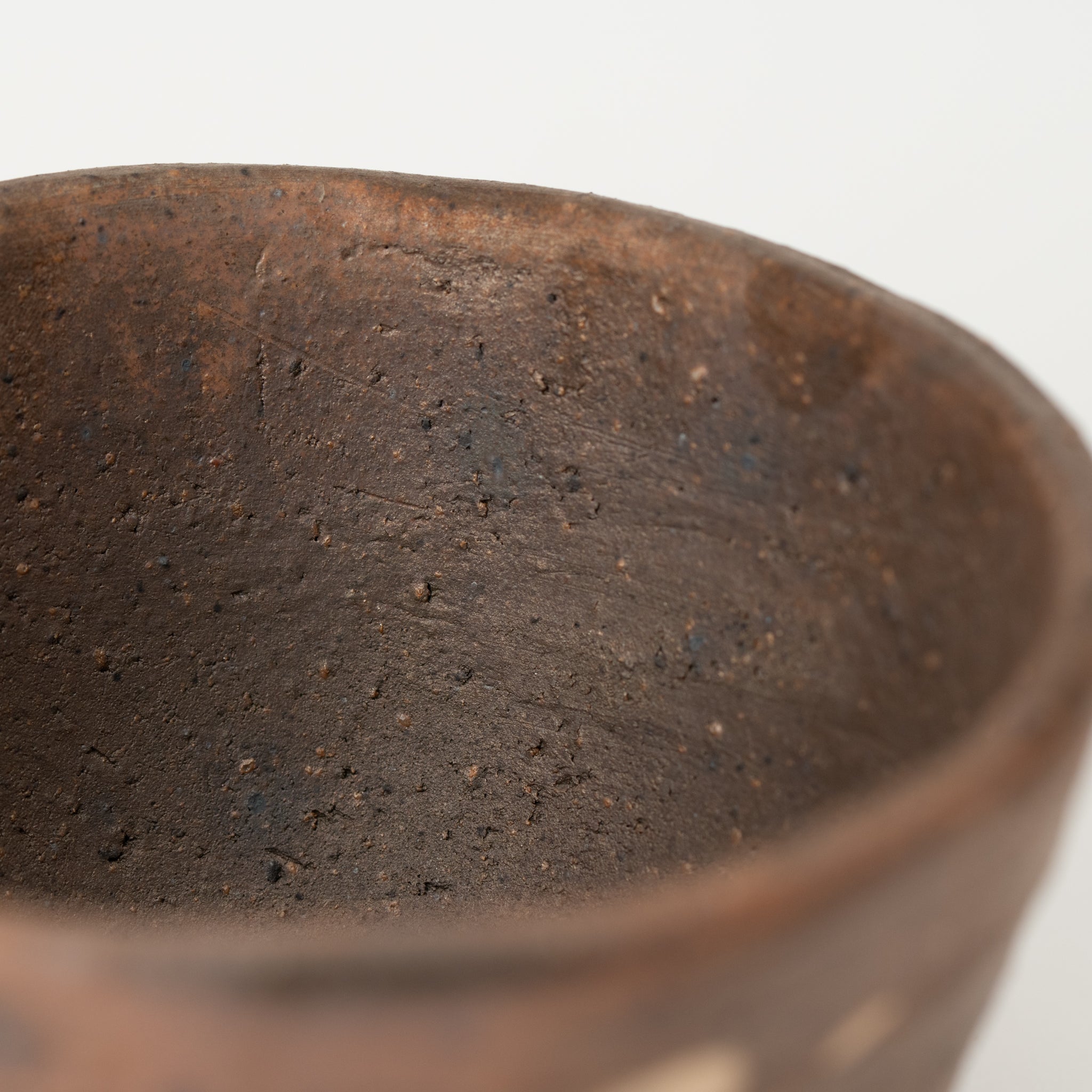 Mitsue Tokoname Ware Round Three Legged Japanese Bonsai Pot