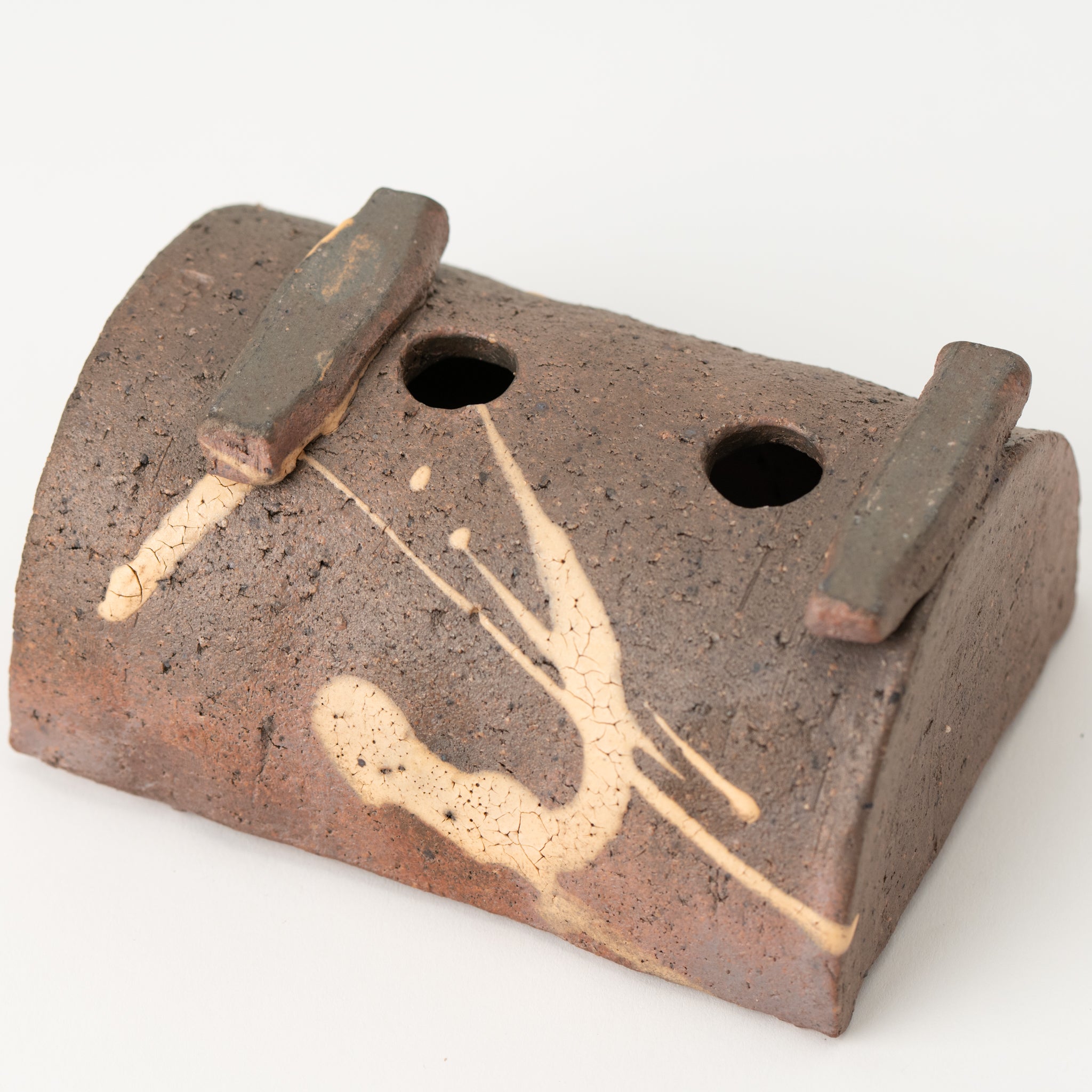 Mitsue Tokoname Ware Split-tube Bowl Japanese Bonsai Pot