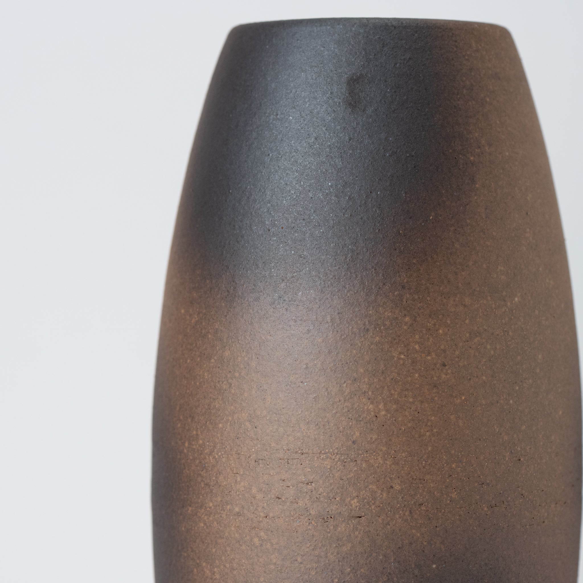 Naginowa Shigaraki Ware Gold Rust Painted Flower Vase 4.7 in.