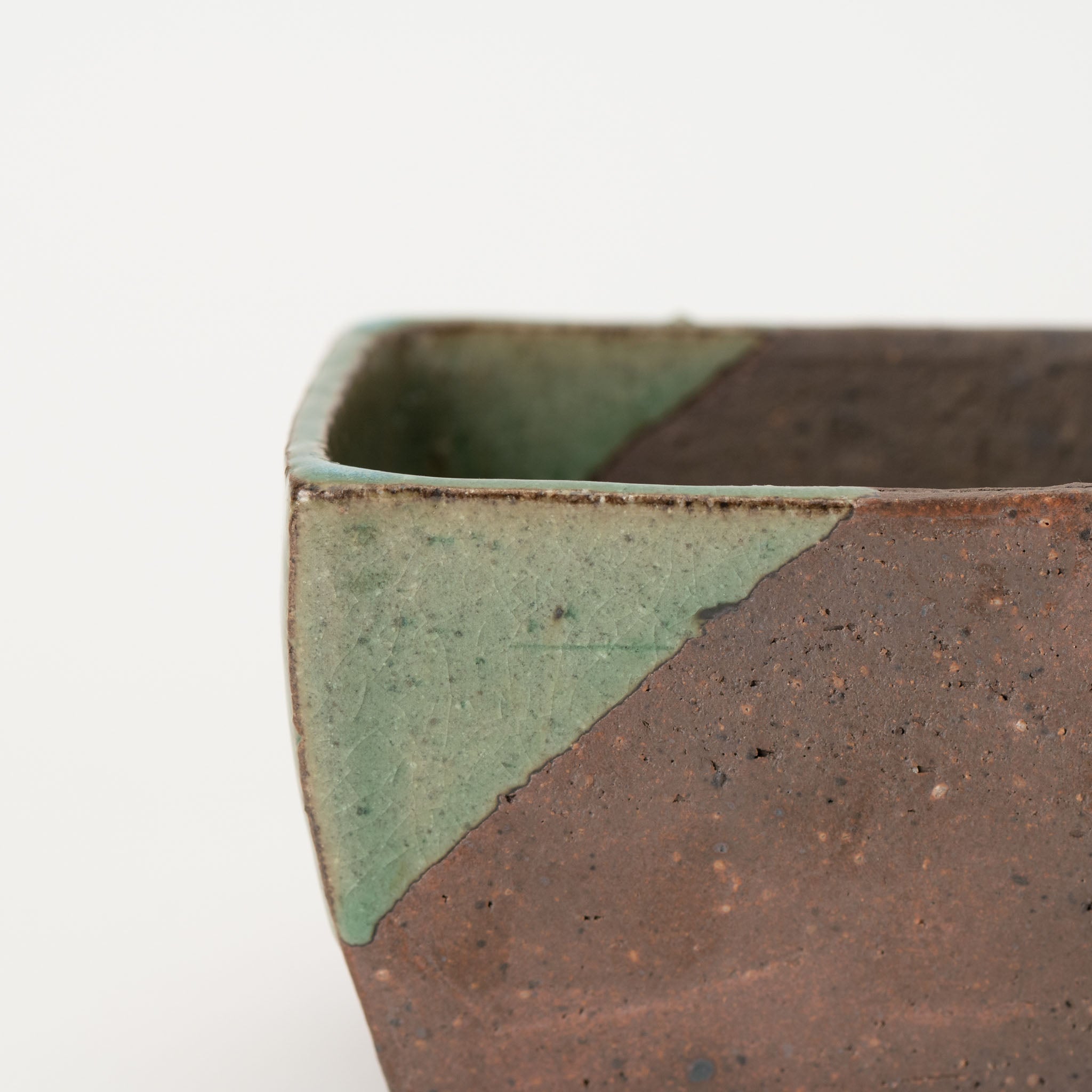 Mitsue Tokoname Ware Rectangle Medium Depth Japanese Bonsai Pot