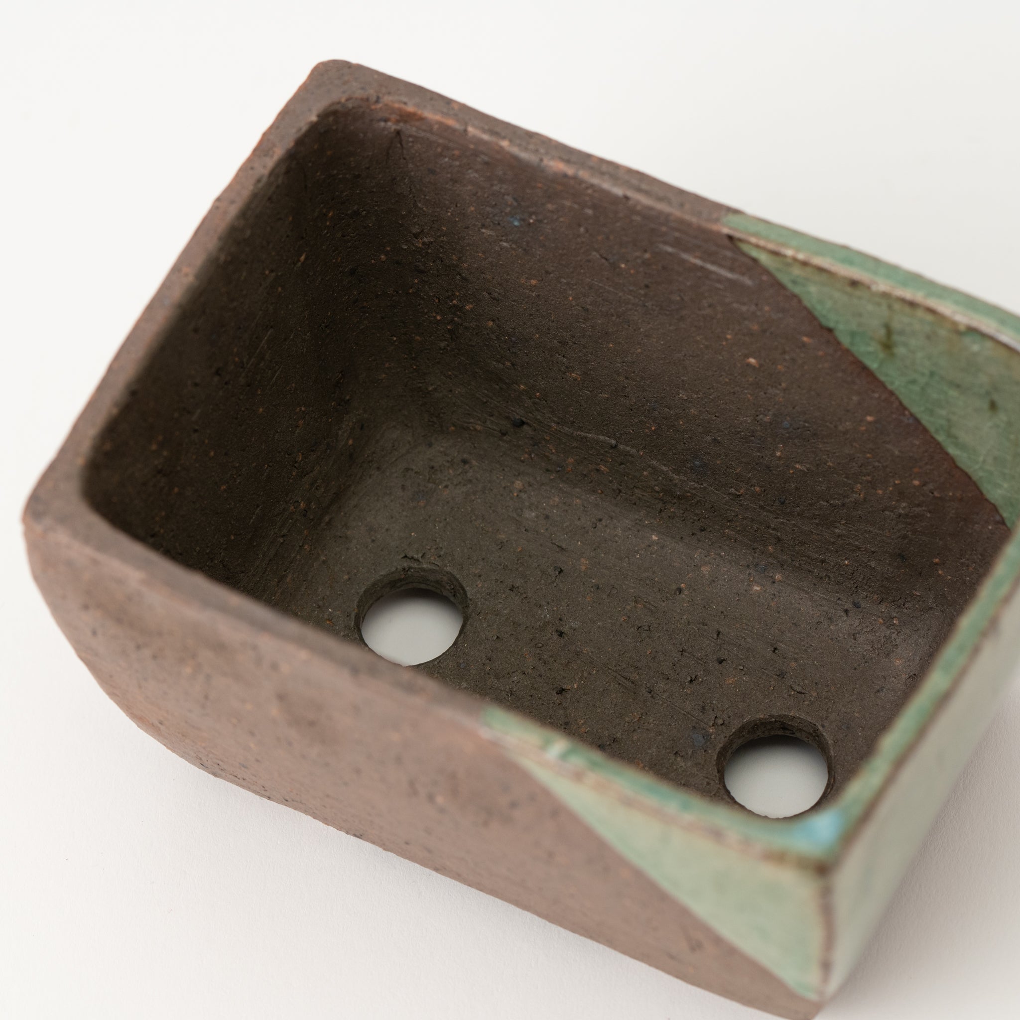 Mitsue Tokoname Ware Rectangle Medium Depth Japanese Bonsai Pot