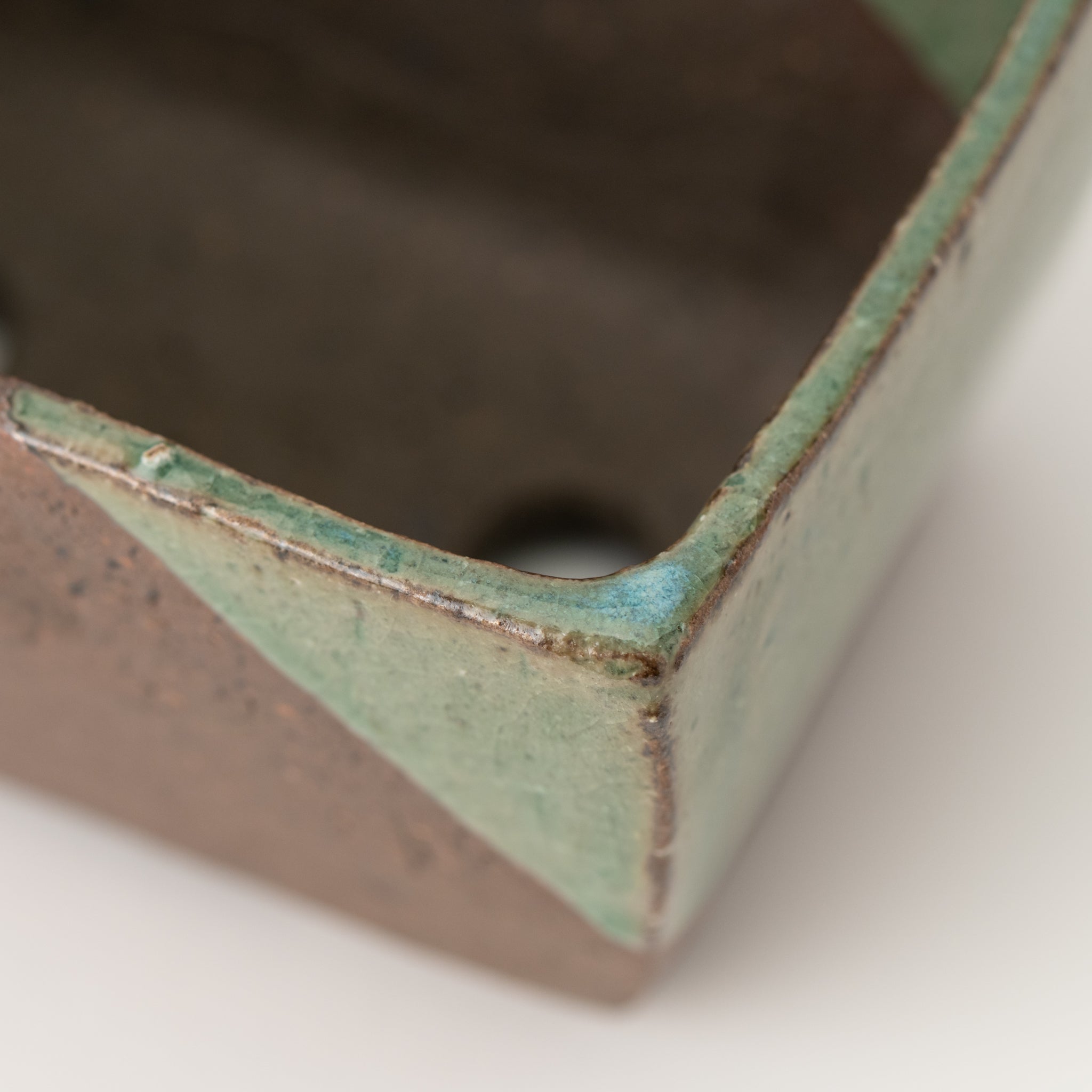 Mitsue Tokoname Ware Rectangle Medium Depth Japanese Bonsai Pot