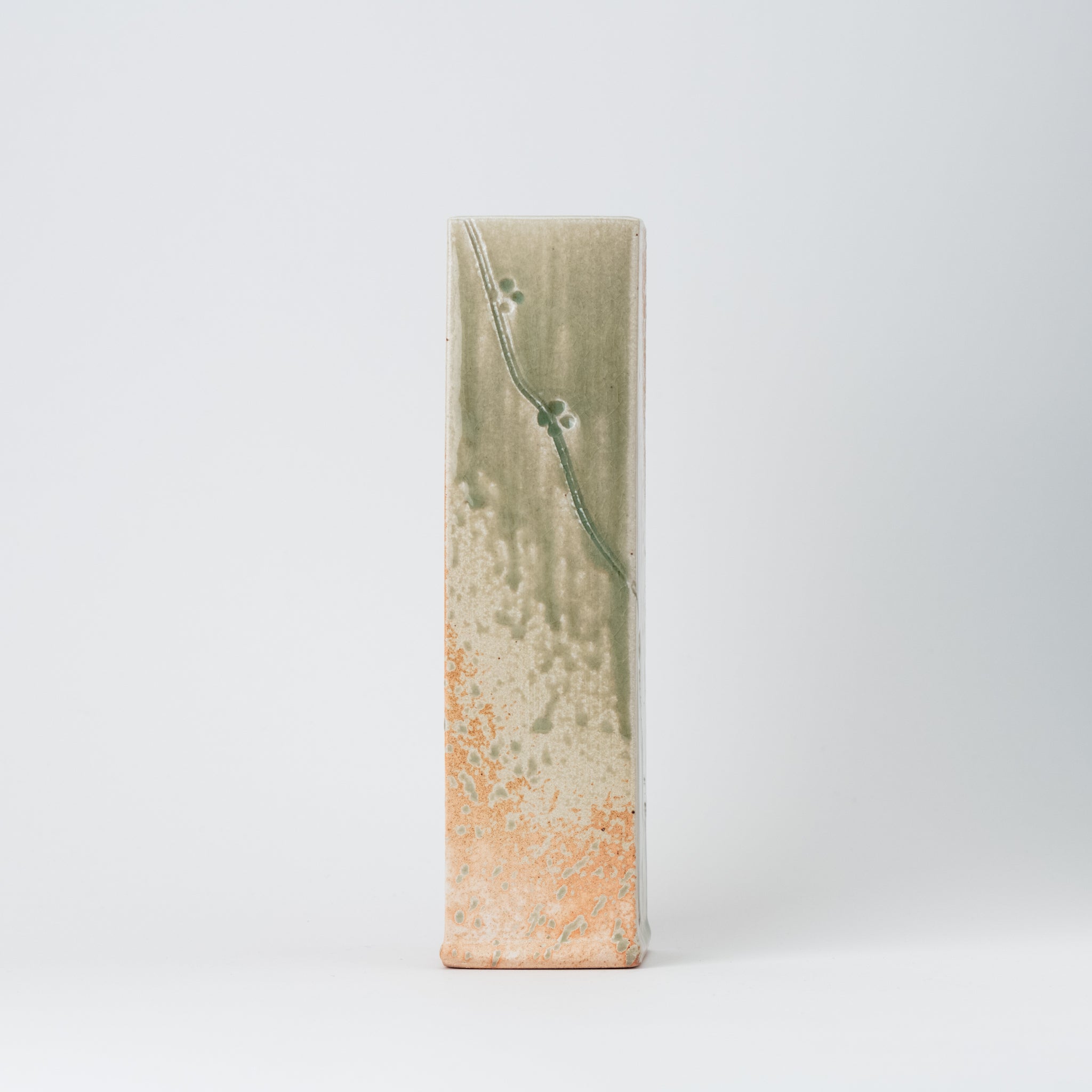 Naginowa Shigaraki Ware Morning Mist Flower Vase 2.6 in.