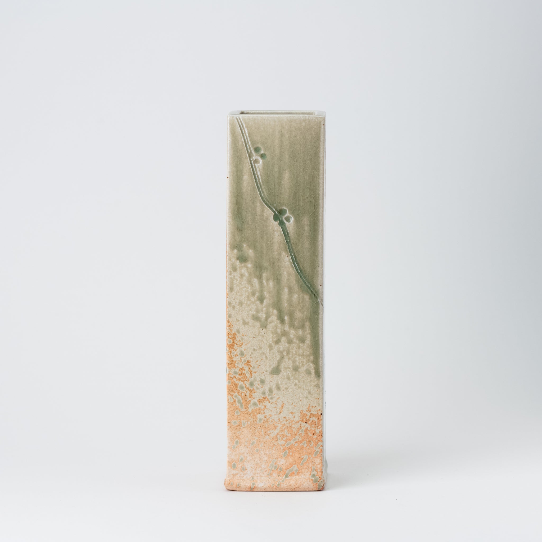 Naginowa Shigaraki Ware Morning Mist Flower Vase 2.6 in.