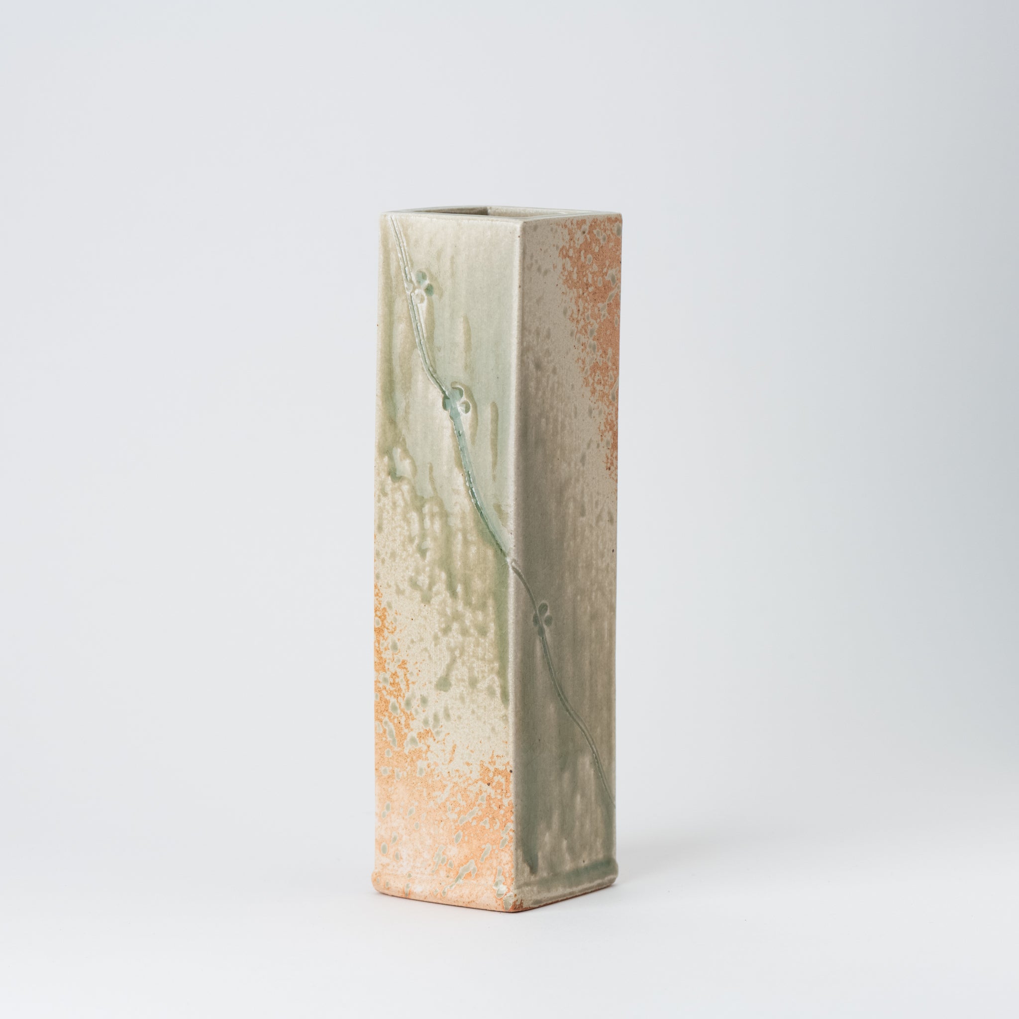 Naginowa Shigaraki Ware Morning Mist Flower Vase 2.6 in.