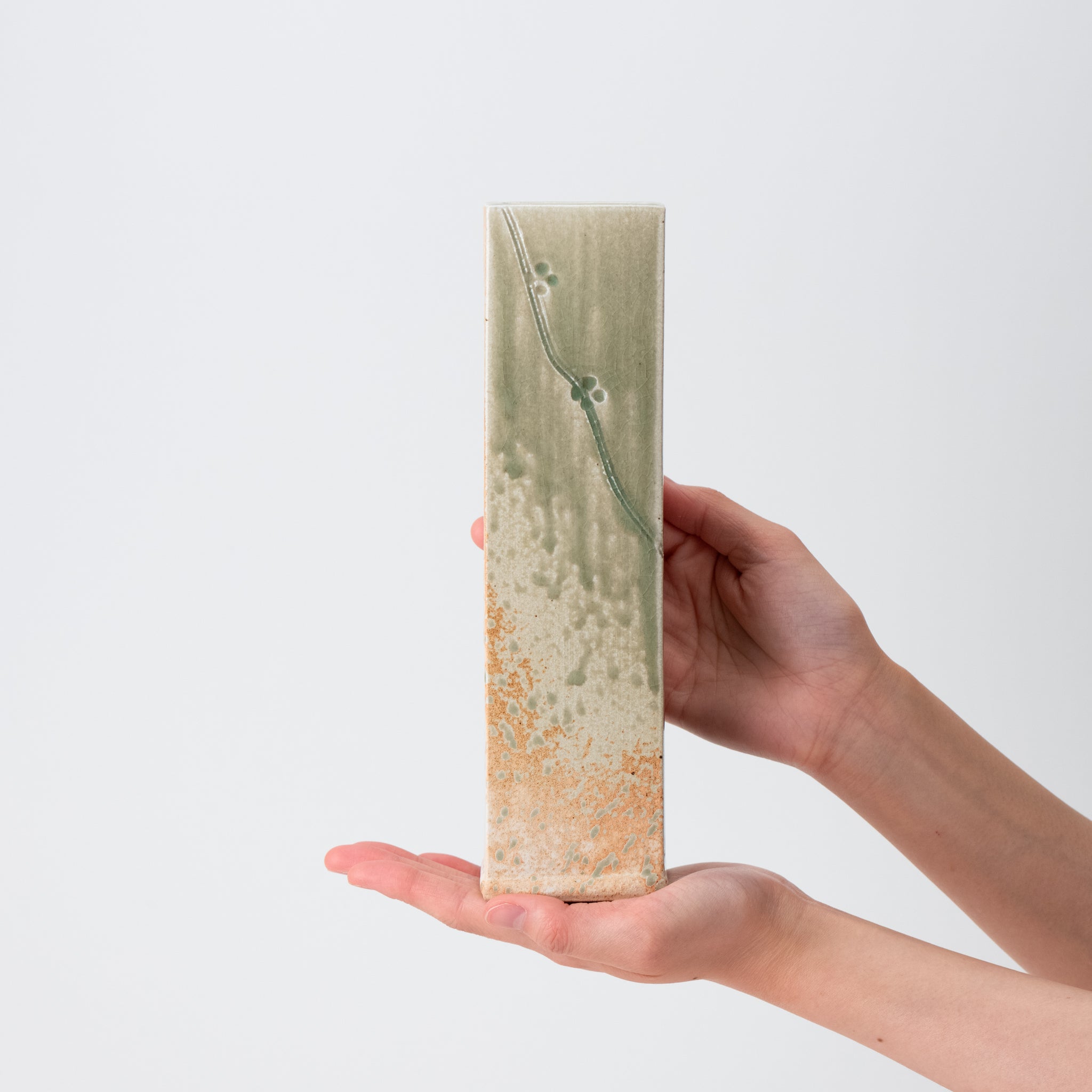 Naginowa Shigaraki Ware Morning Mist Flower Vase 2.6 in.