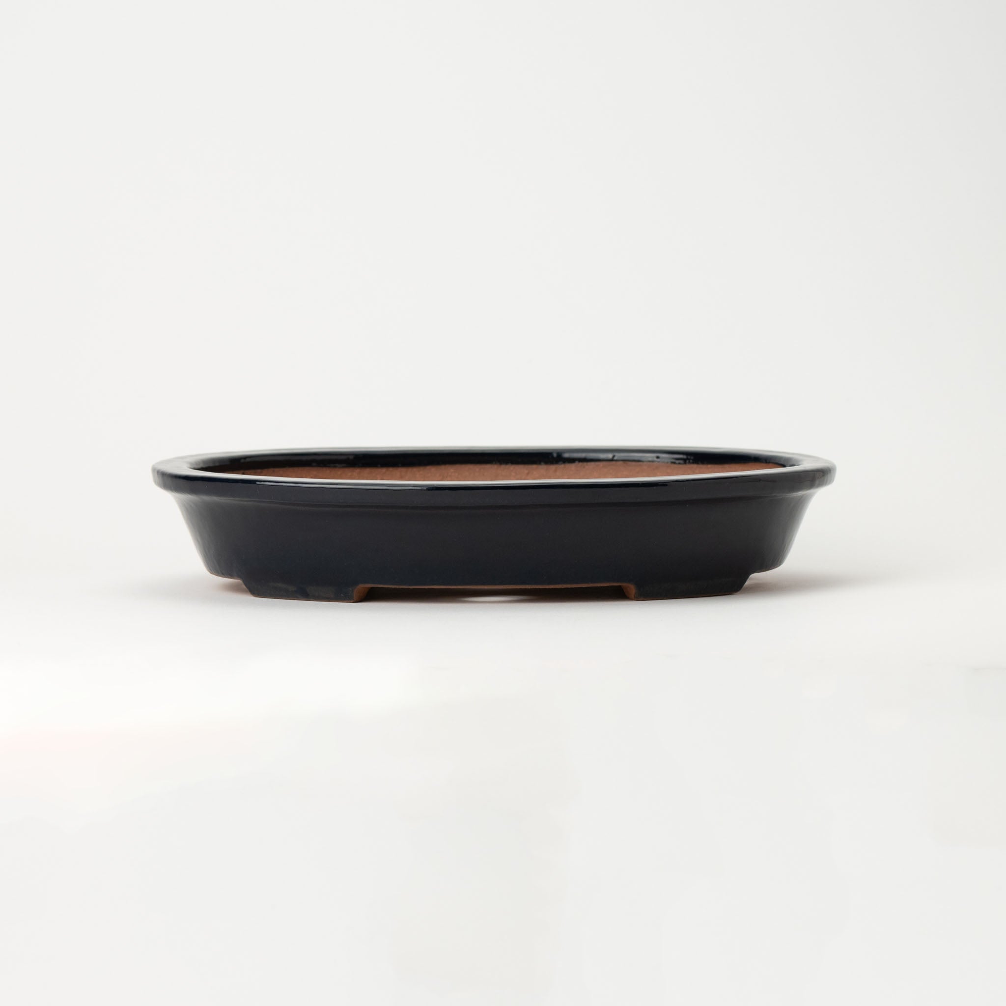 Sambo Tokoname Ware Oval Medim Shallow Japanese Bonsai Pot 10.8 in.