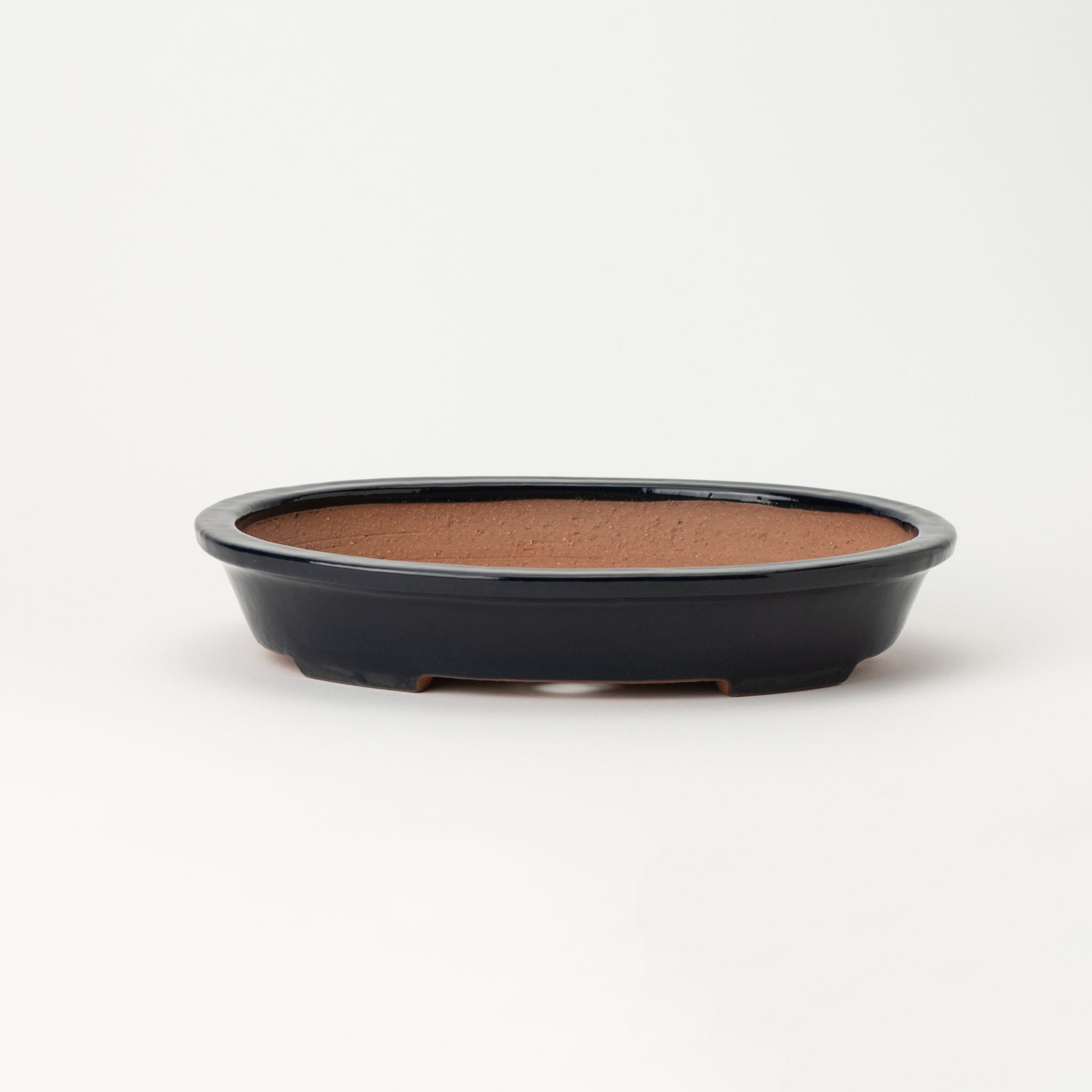 Sambo Tokoname Ware Oval Medim Shallow Japanese Bonsai Pot 10.8 in.