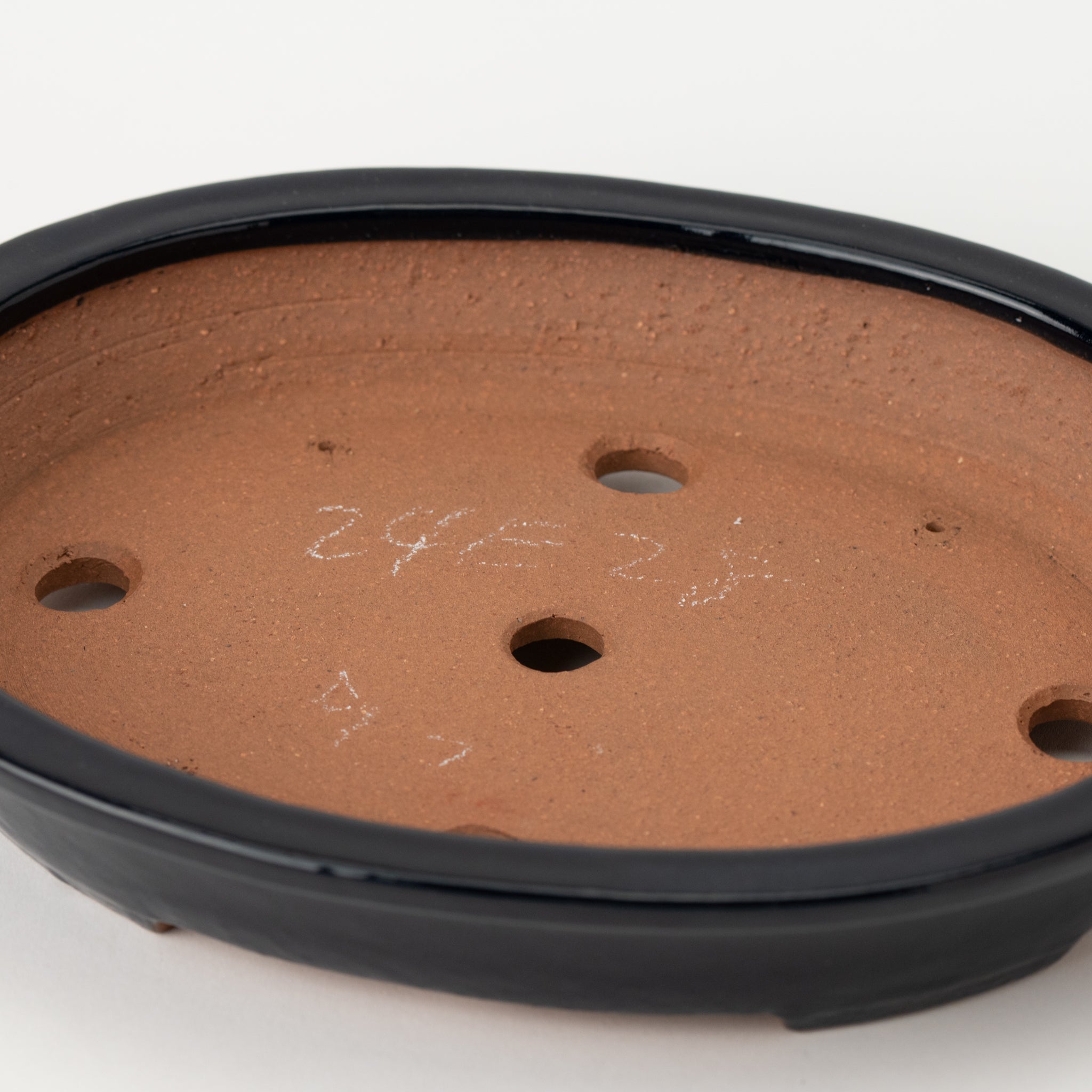 Sambo Tokoname Ware Oval Medim Shallow Japanese Bonsai Pot 10.8 in.