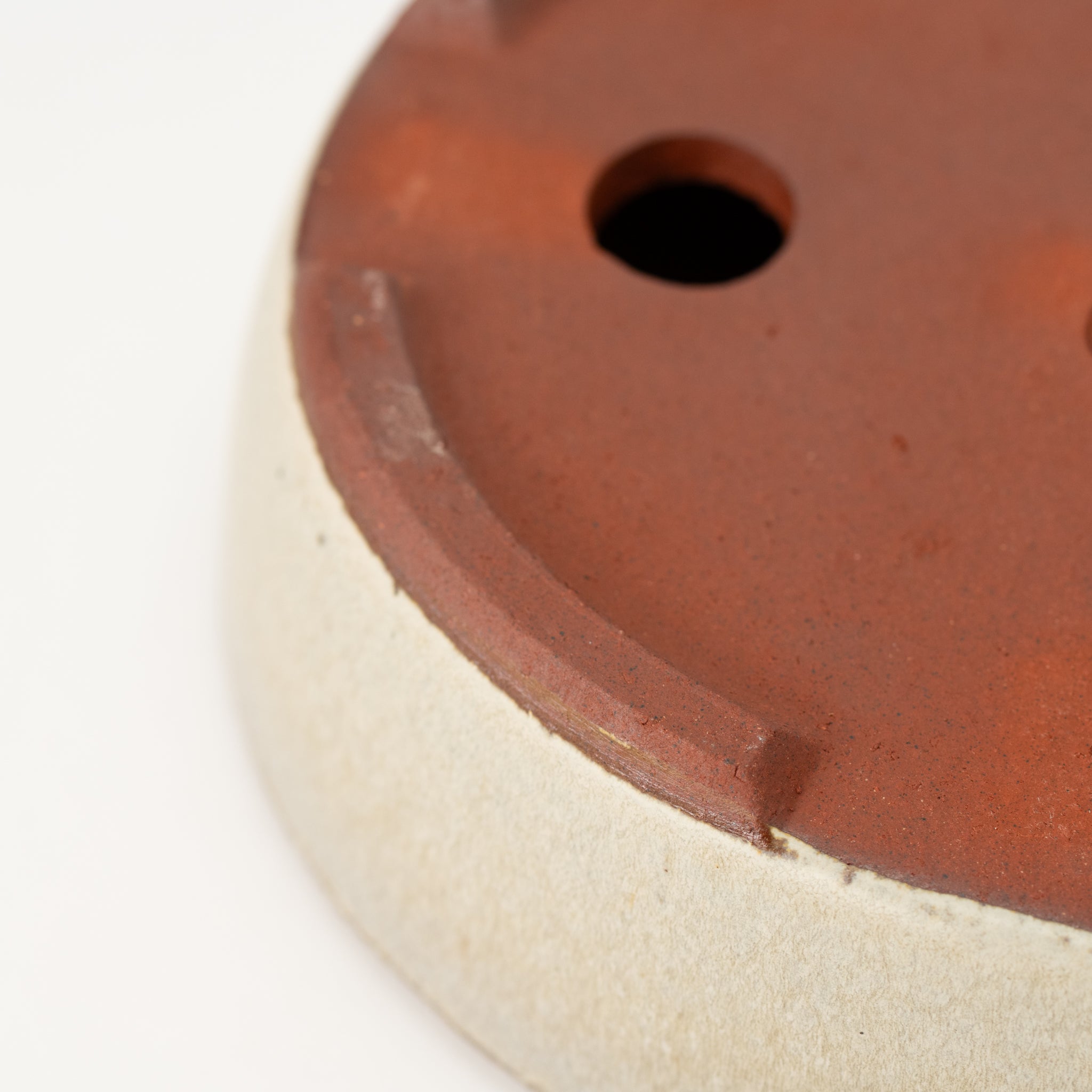 Eimei Tokoname Ware Oval White Japanese Bonsai Pot