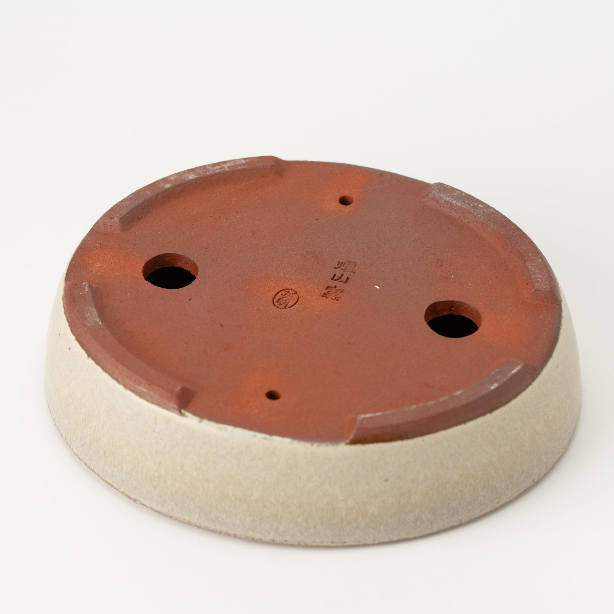 Eimei Tokoname Ware Oval White Japanese Bonsai Pot