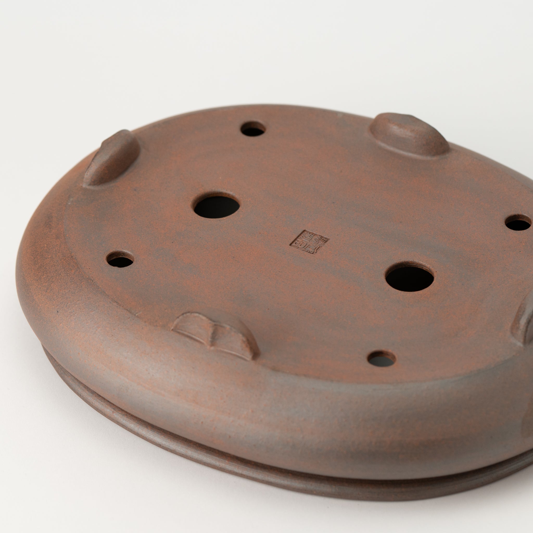 Reihou Tokoname Ware Oval Mud Japanese Bonsai Pot 11in.