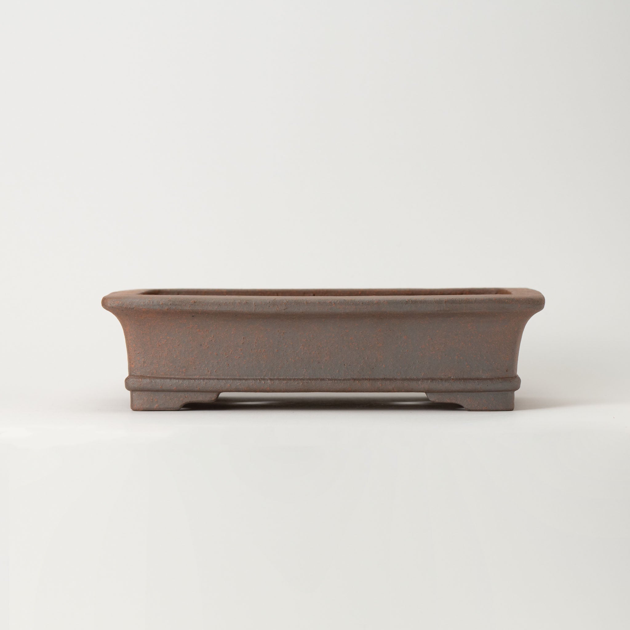 Reihou Tokoname Ware Rectangle Mud Japanese Bonsai Pot 12in.
