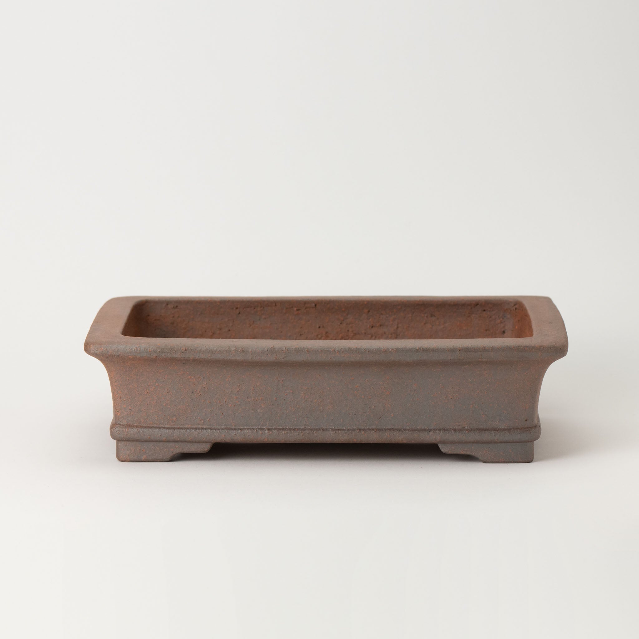 Reihou Tokoname Ware Rectangle Mud Japanese Bonsai Pot 12in.