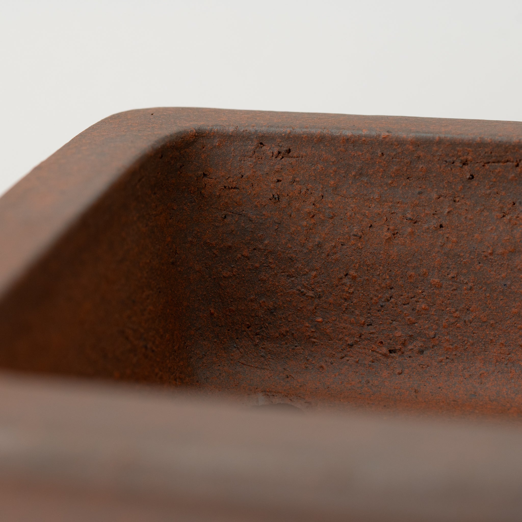 Reihou Tokoname Ware Rectangle Mud Japanese Bonsai Pot 12in.