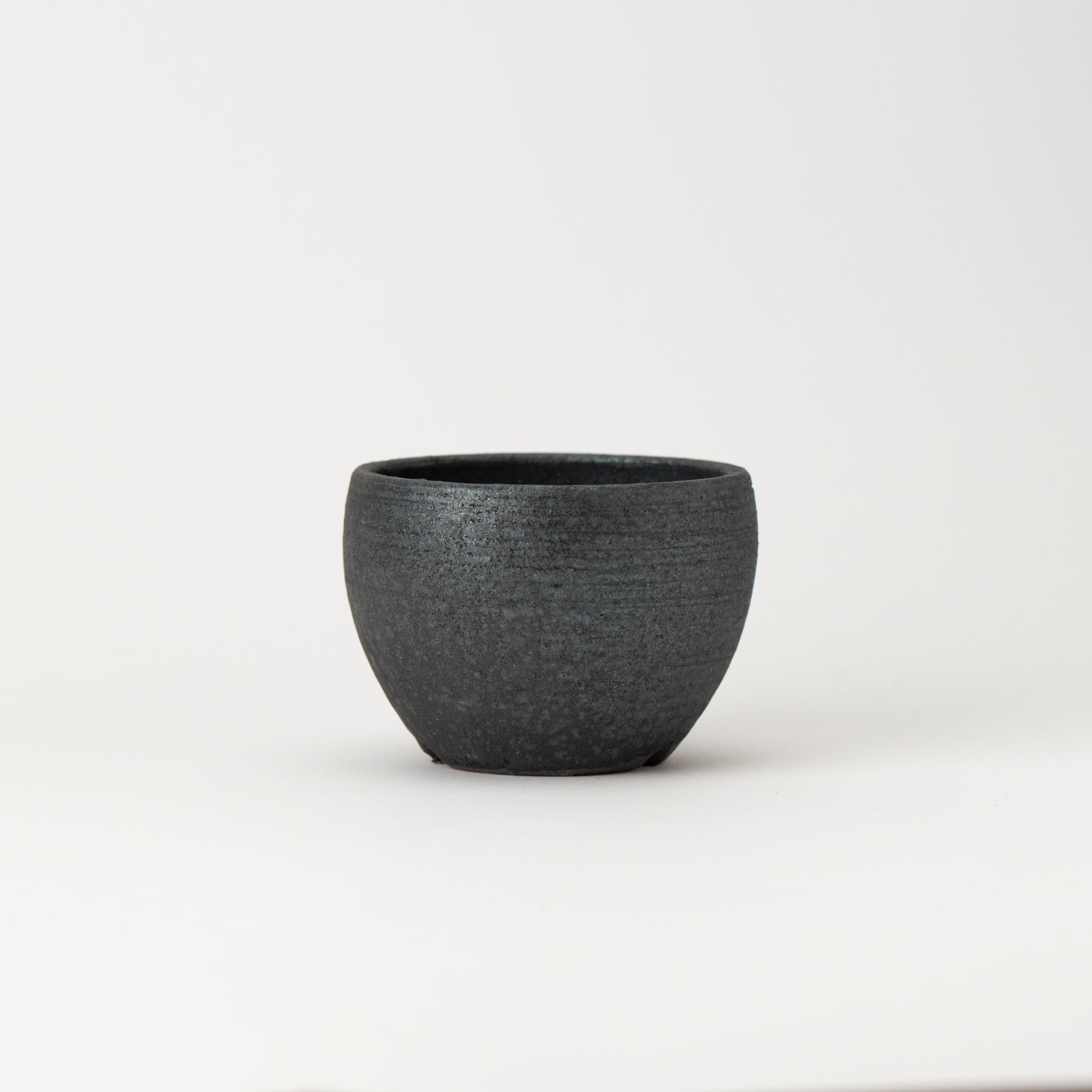 Naginowa Shigaraki Ware Black Japanese Bonsai Pot