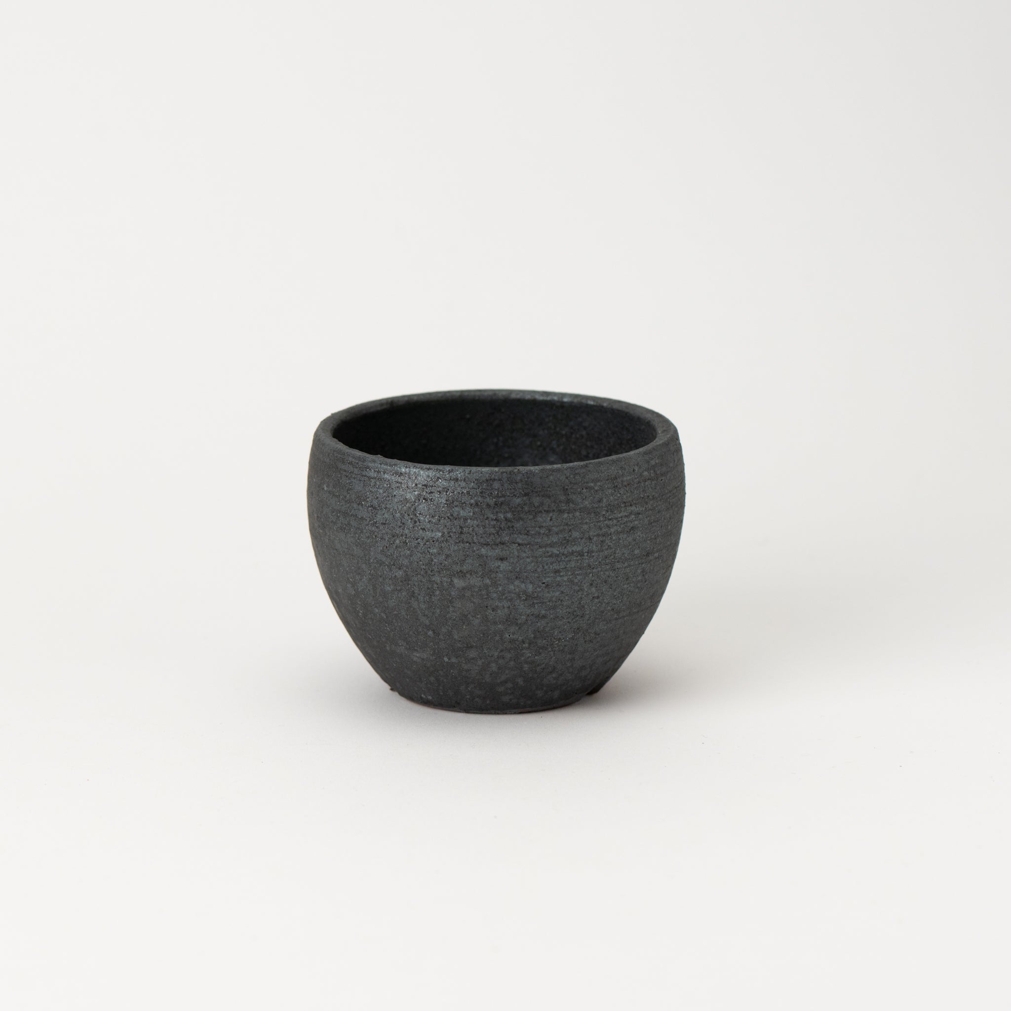 Naginowa Shigaraki Ware Black Japanese Bonsai Pot