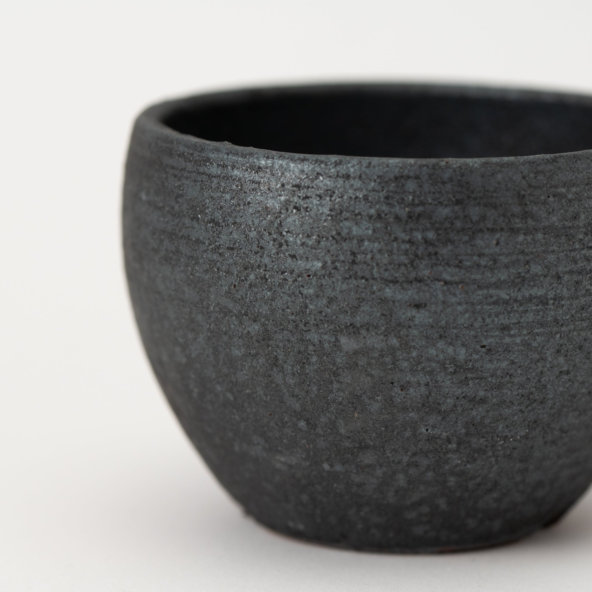 Naginowa Shigaraki Ware Black Japanese Bonsai Pot