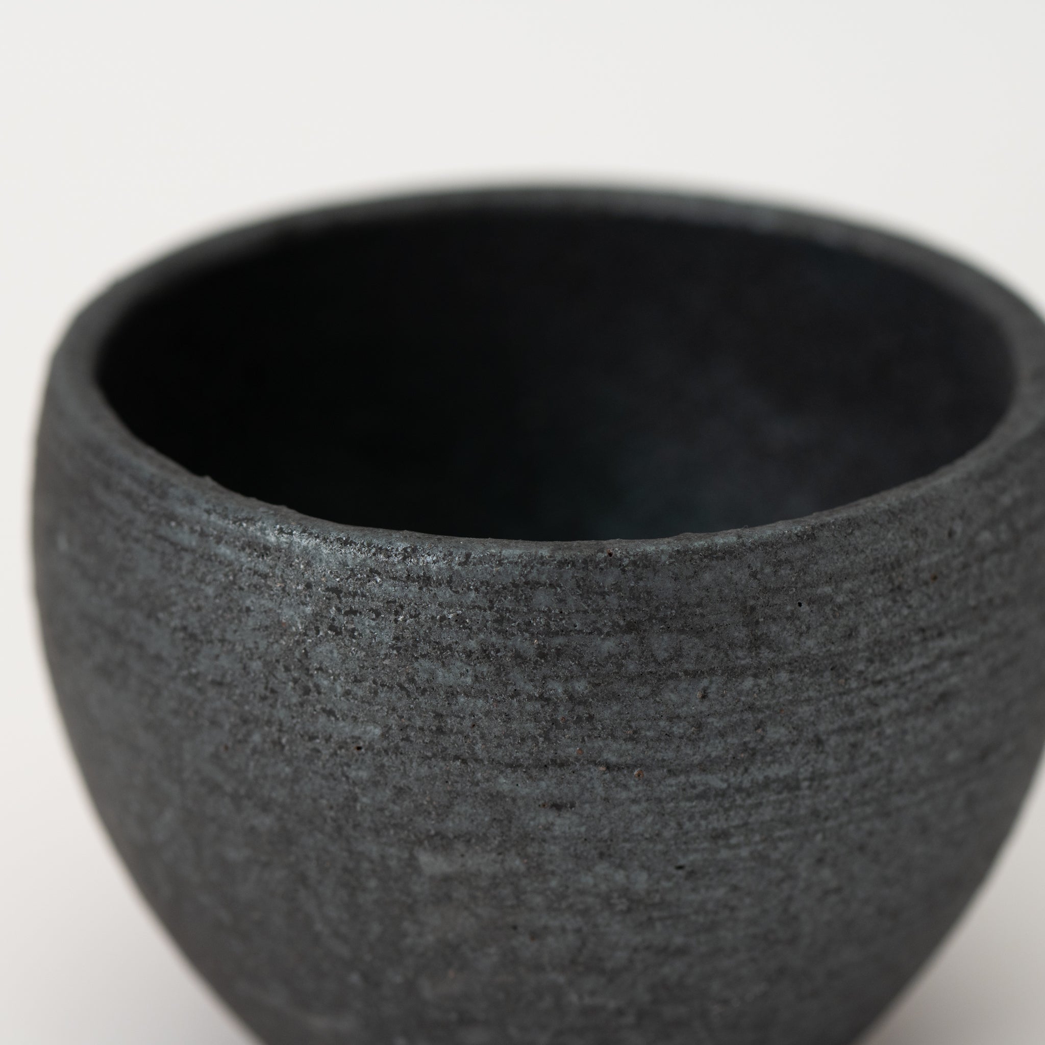 Naginowa Shigaraki Ware Black Japanese Bonsai Pot