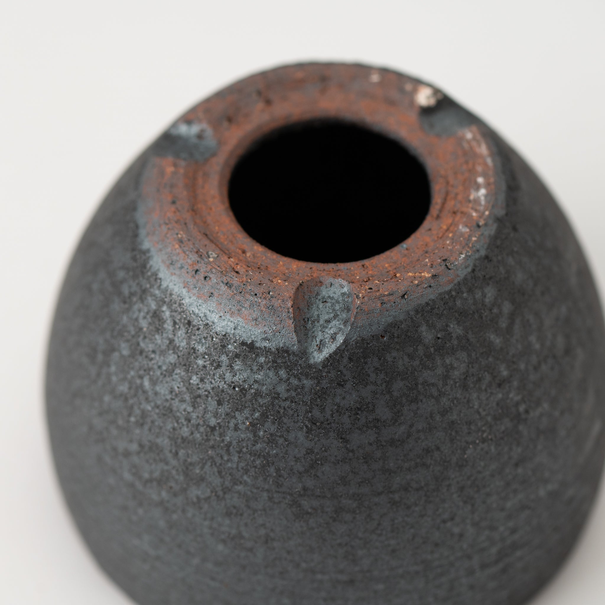 Naginowa Shigaraki Ware Black Japanese Bonsai Pot