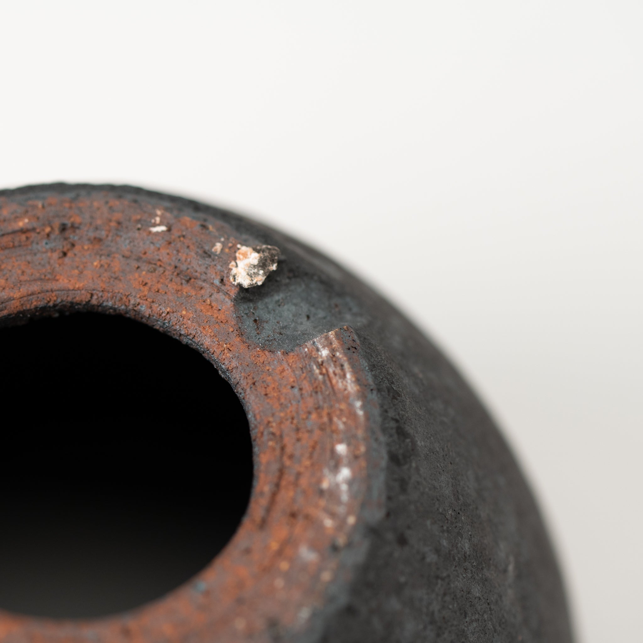 Naginowa Shigaraki Ware Black Japanese Bonsai Pot