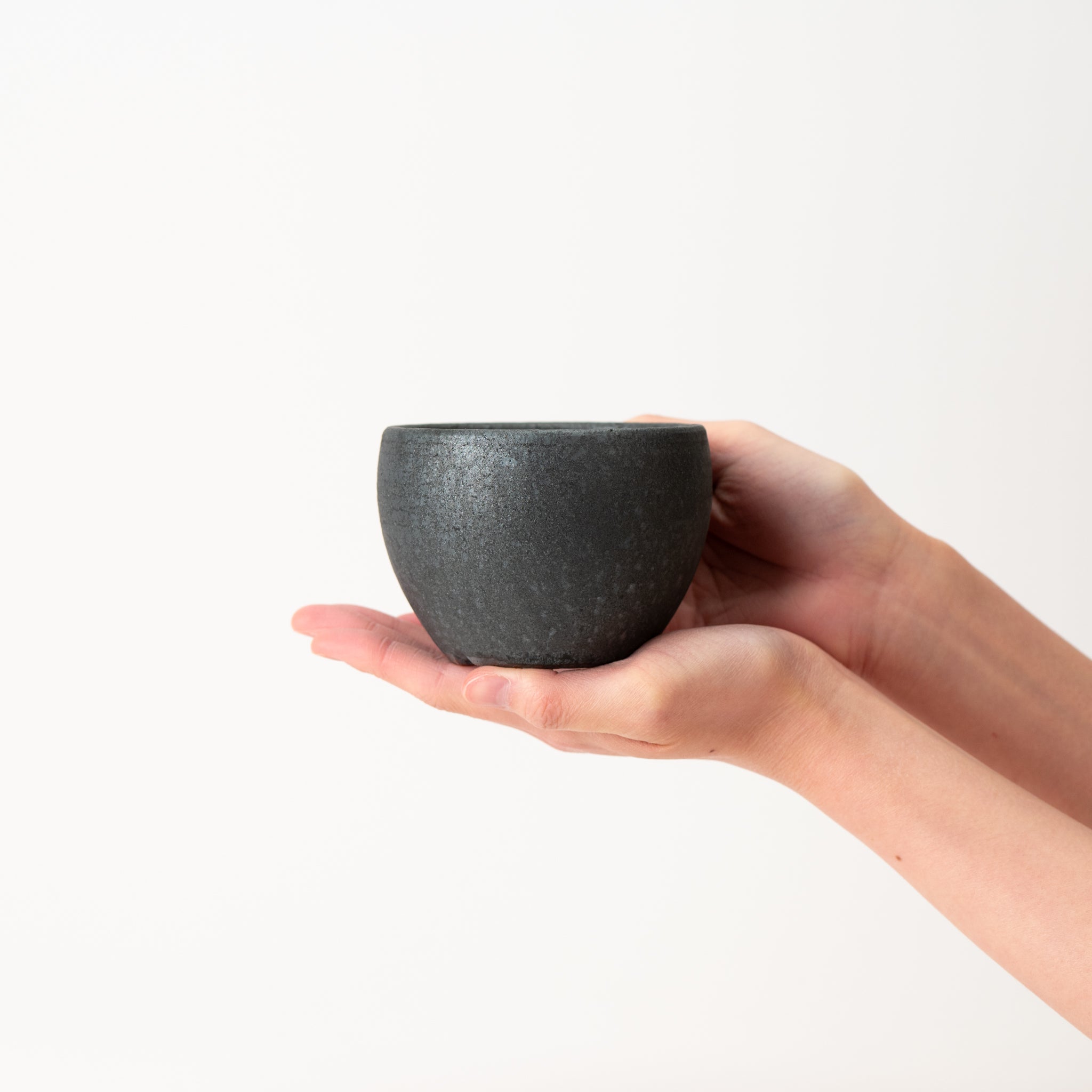 Naginowa Shigaraki Ware Black Japanese Bonsai Pot