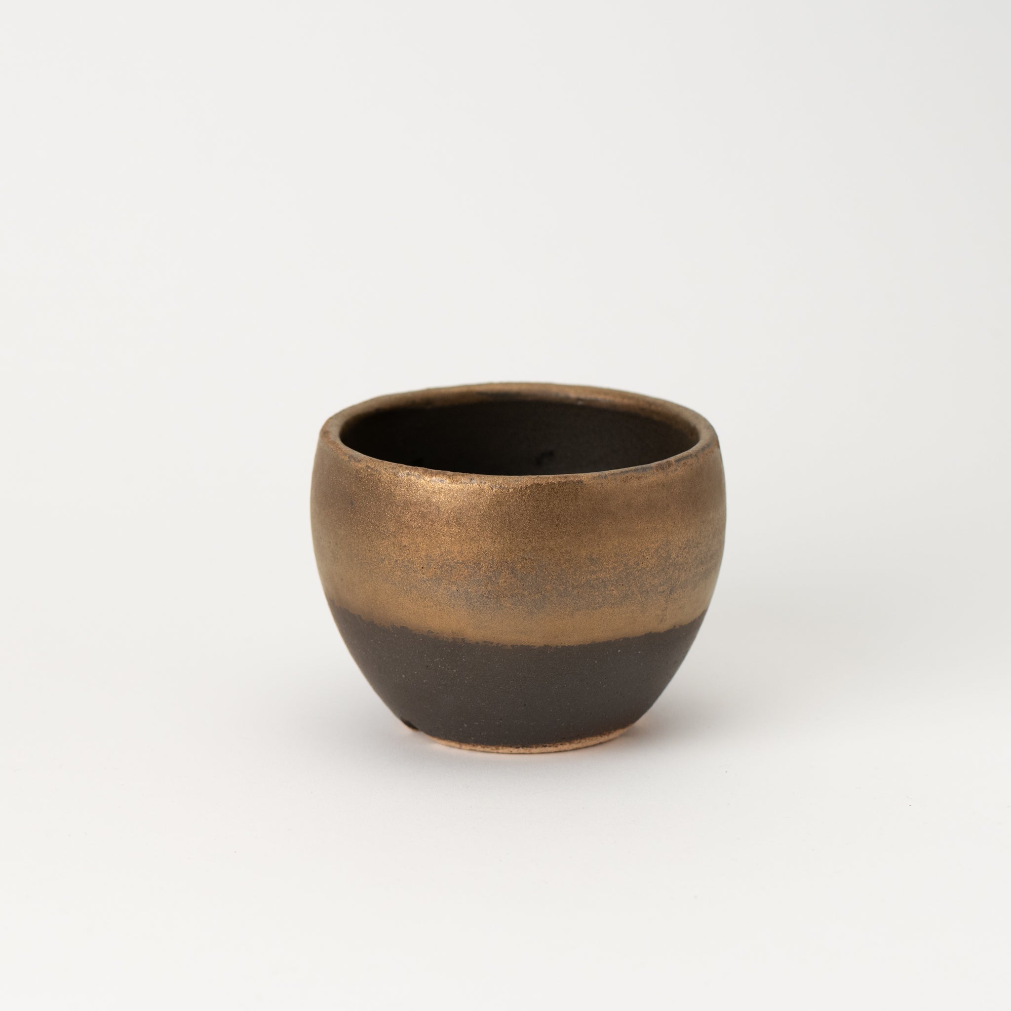 Naginowa Shigaraki Ware Gold Japanese Bonsai Pot