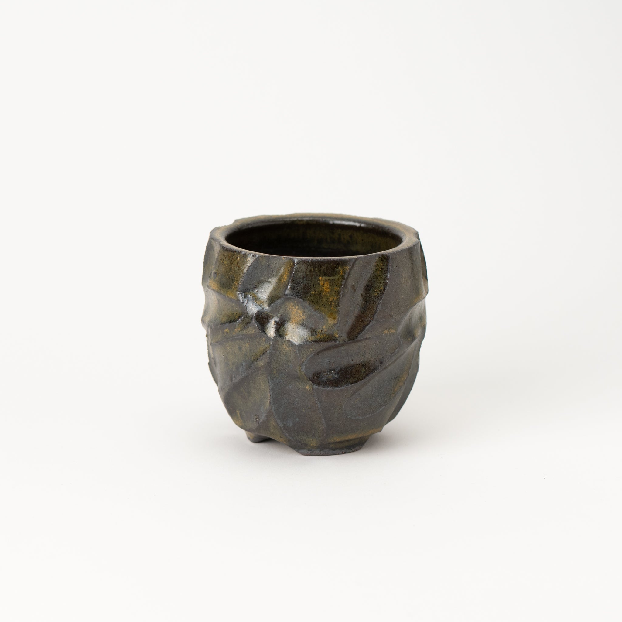 Naginowa Shigaraki Ware Soba Chamfered Japanese Bonsai Pot