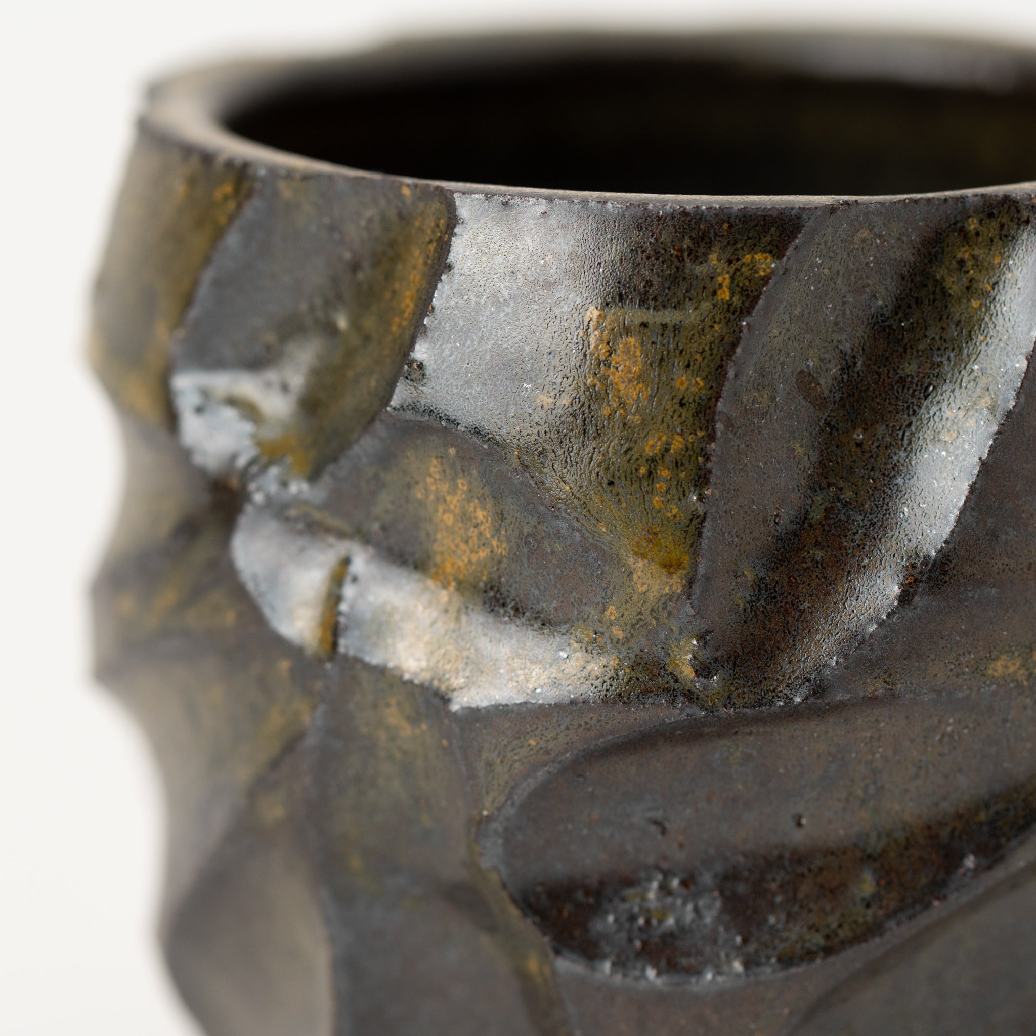 Naginowa Shigaraki Ware Soba Chamfered Japanese Bonsai Pot