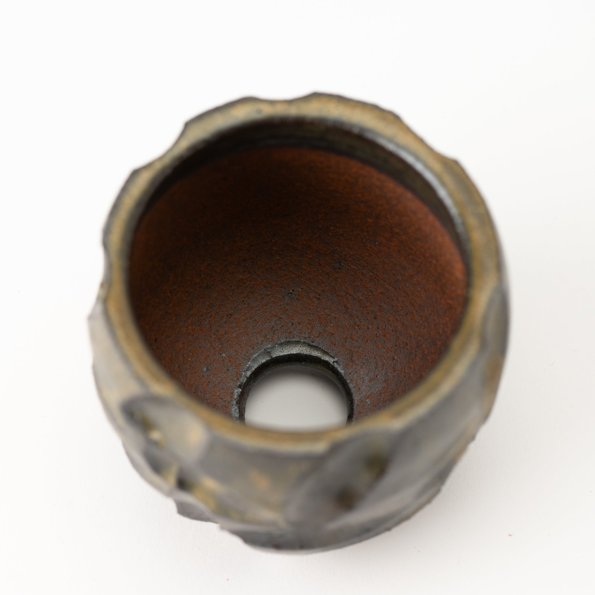 Naginowa Shigaraki Ware Soba Chamfered Japanese Bonsai Pot