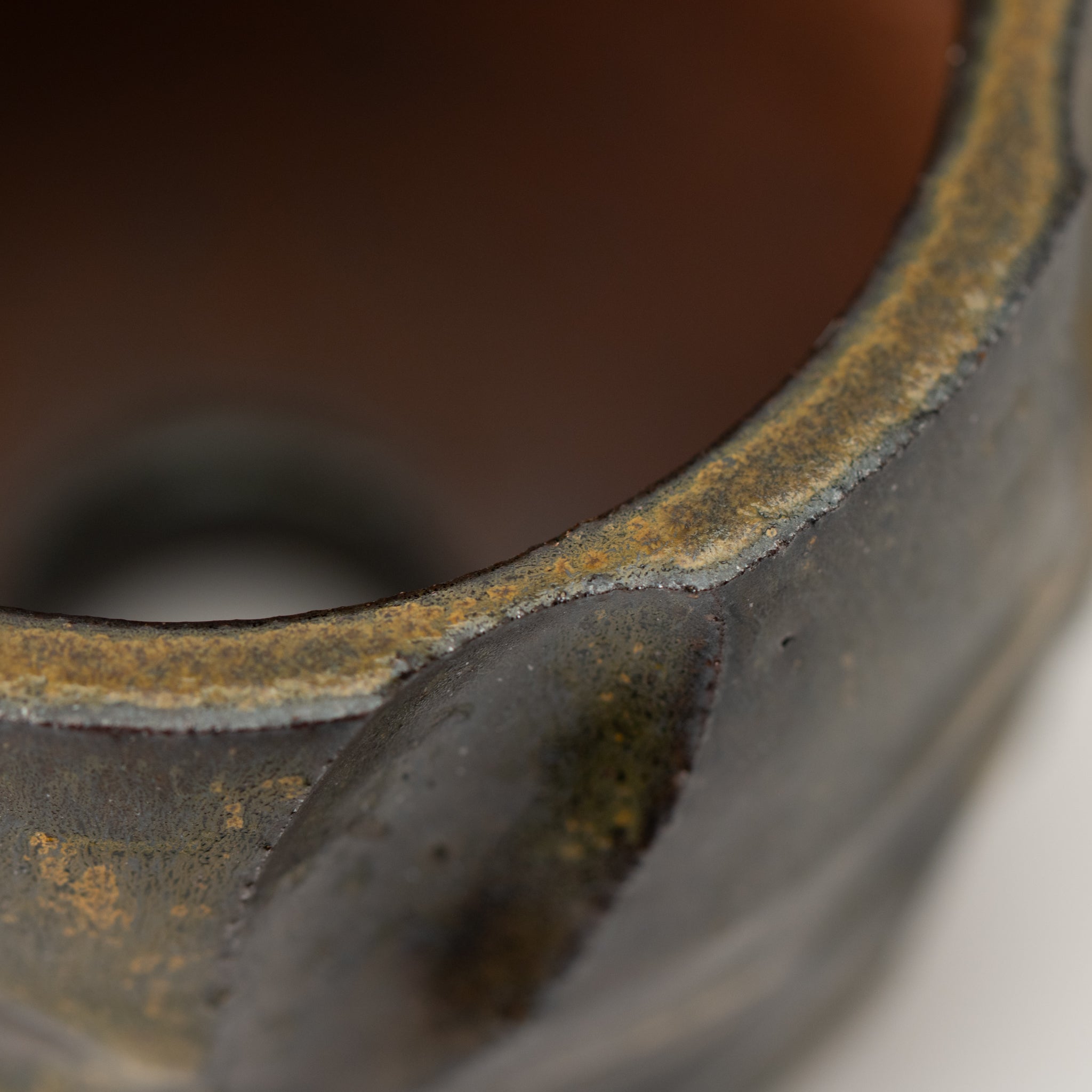 Naginowa Shigaraki Ware Soba Chamfered Japanese Bonsai Pot