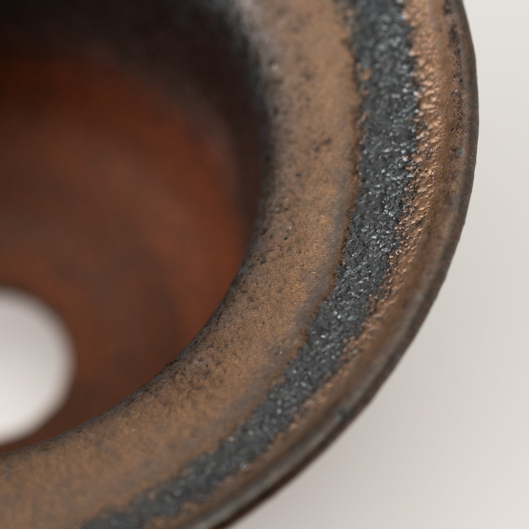 Naginowa Shigaraki Ware Gold Rust with High Legs Japanese Bonsai Pot