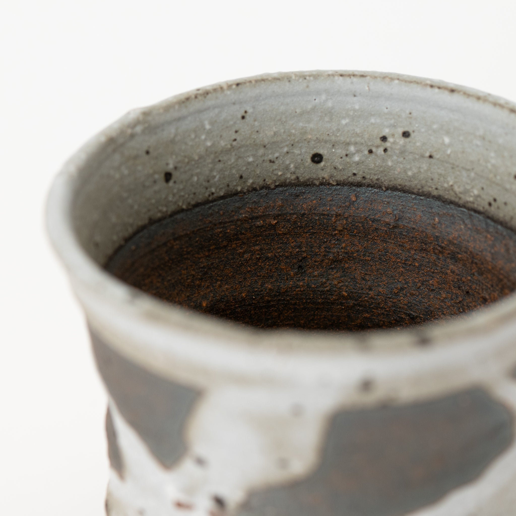 Naginowa Shigaraki Ware White Rust Thin Japanese Bonsai Pot 4.9 in.