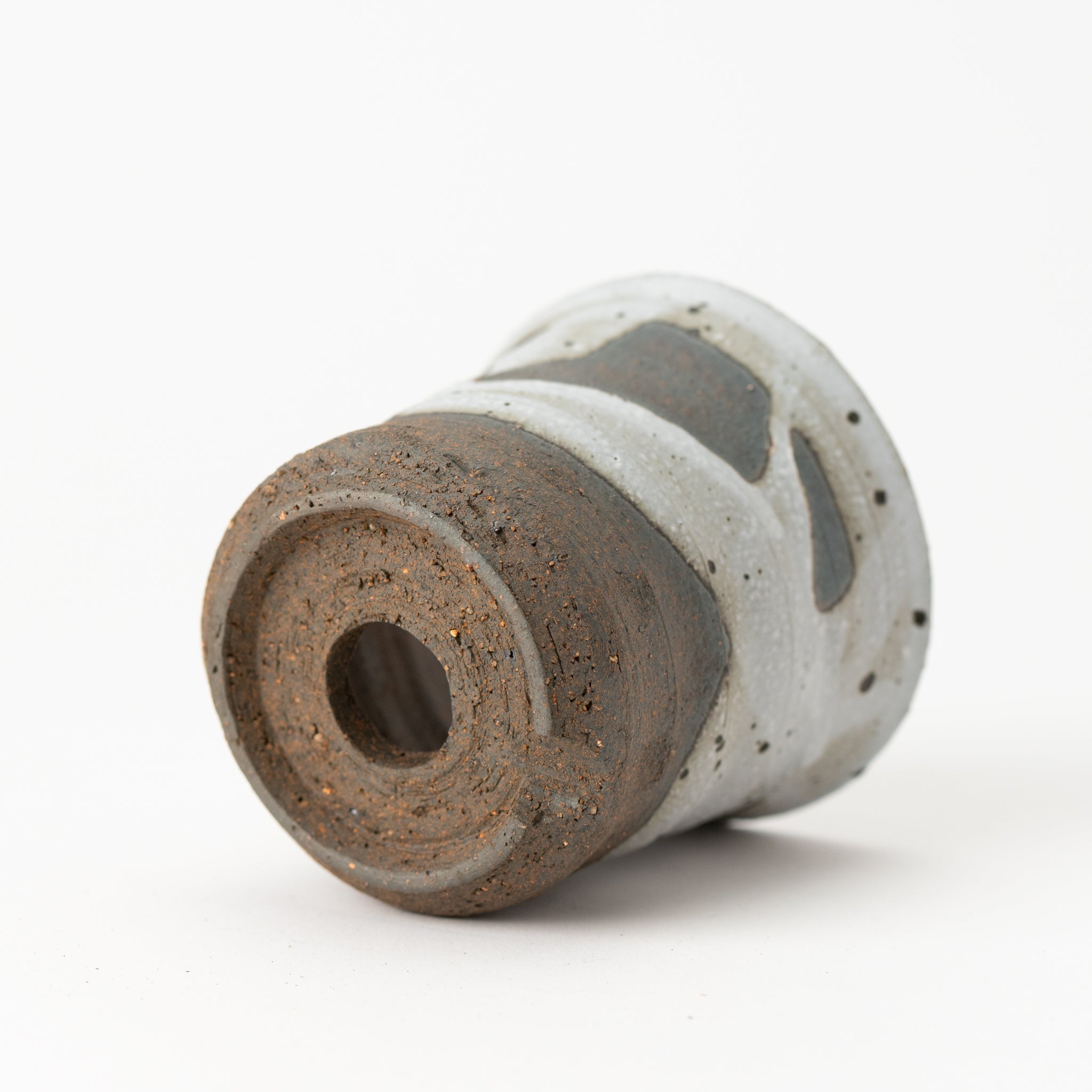 Naginowa Shigaraki Ware White Rust Thin Japanese Bonsai Pot 4.9 in.