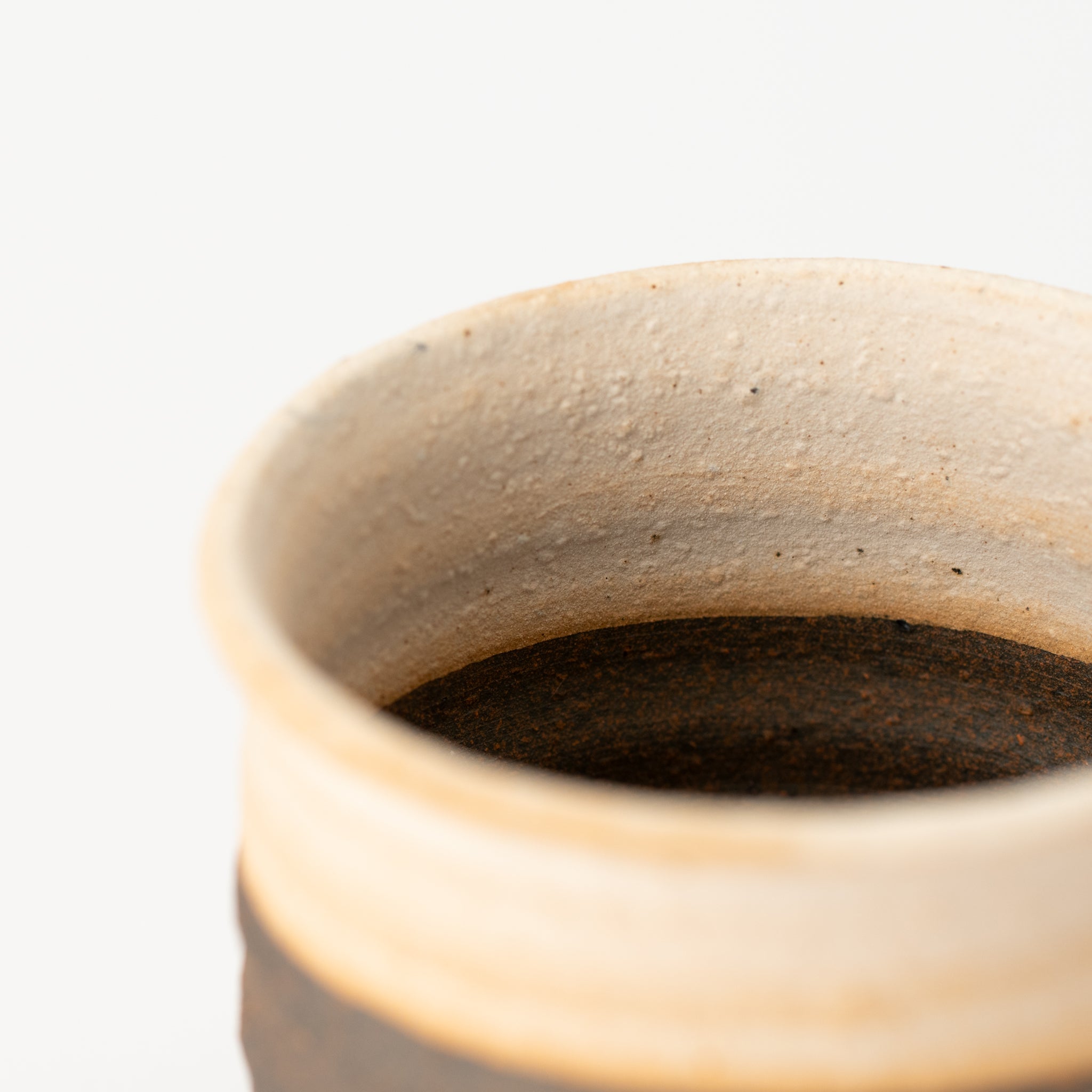 Naginowa Shigaraki Ware Double Layer Mini Japanese Bonsai Pot 3.1 in.