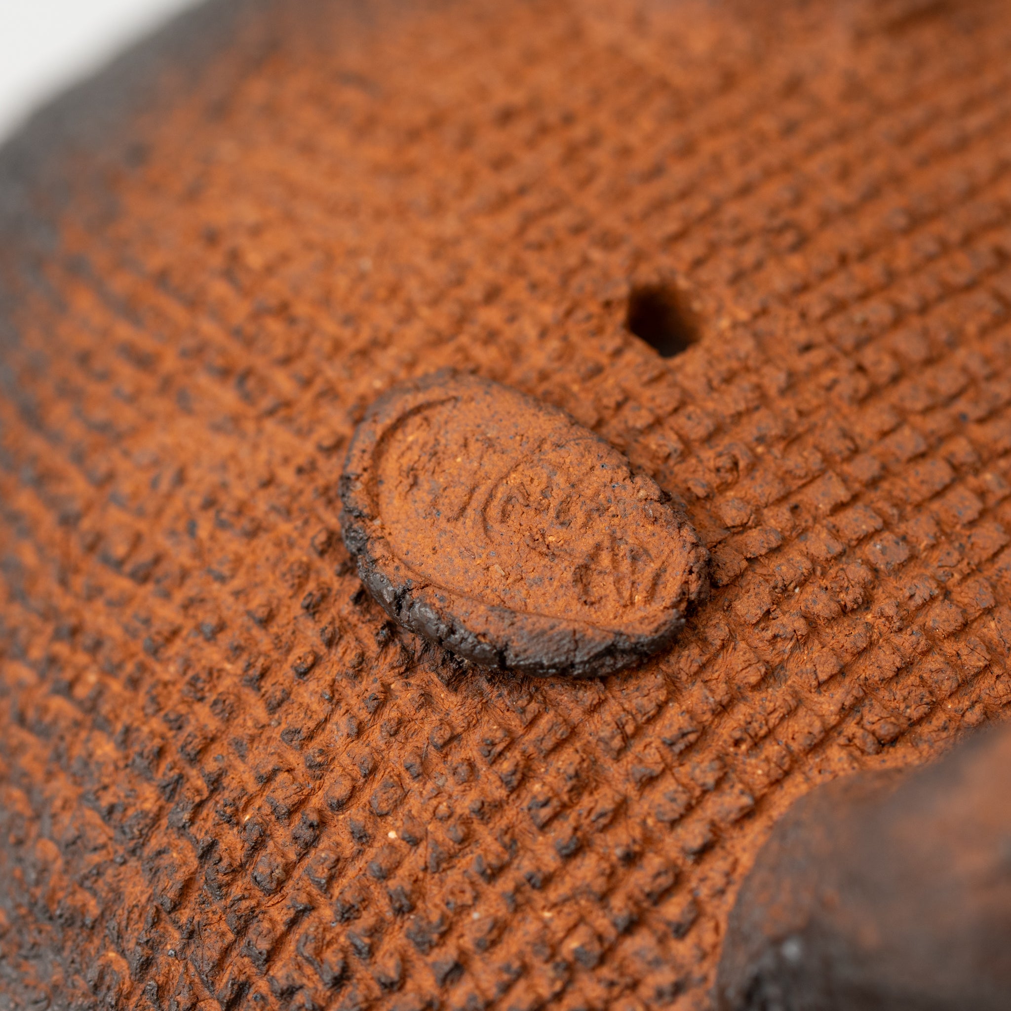 Naginowa Shigaraki Ware Flat 3 Black Glaze Japanese Bonsai Pot 7.3 in.