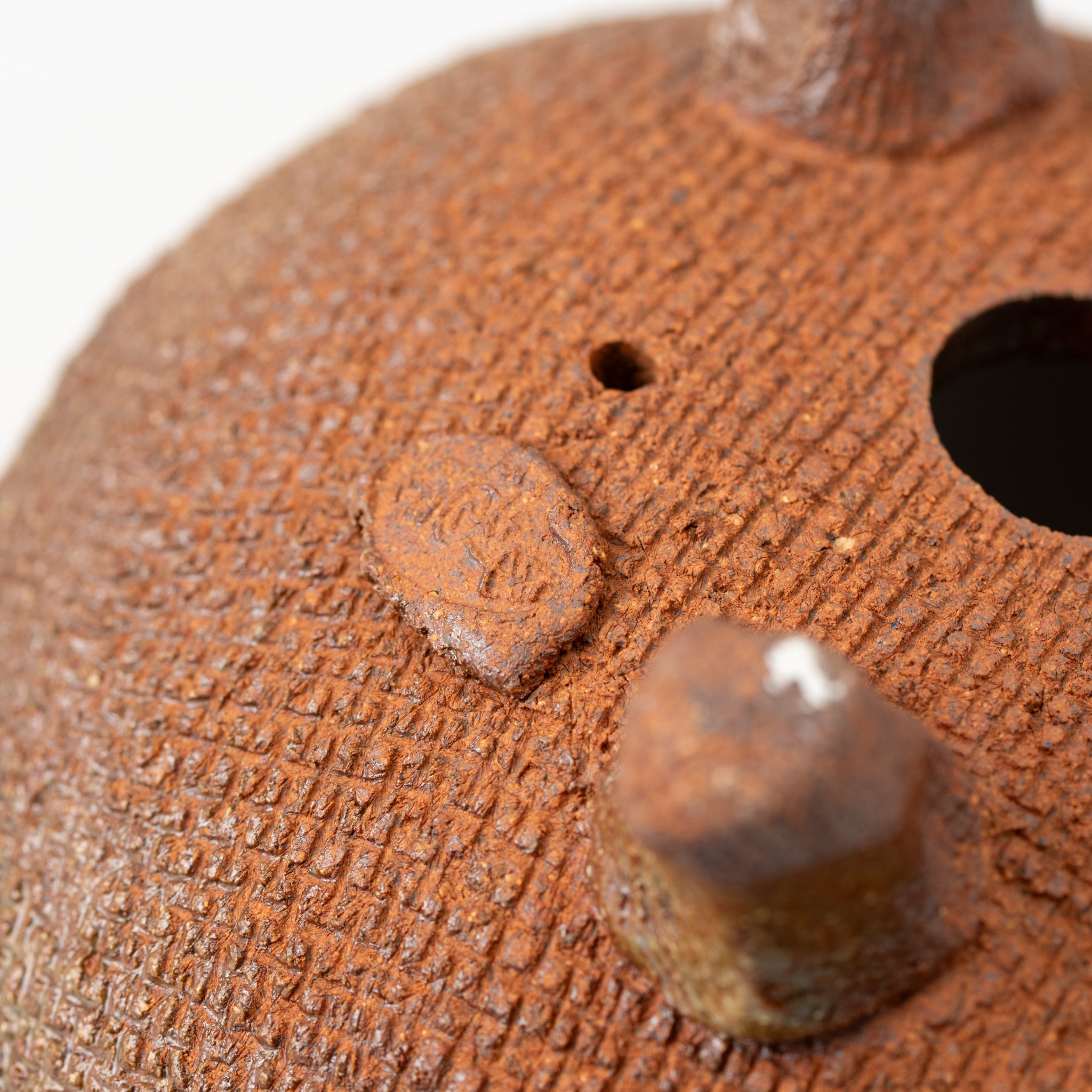 Naginowa Shigaraki Ware Flat 3 Irabo Glaze Japanese Bonsai Pot 7.3 in.