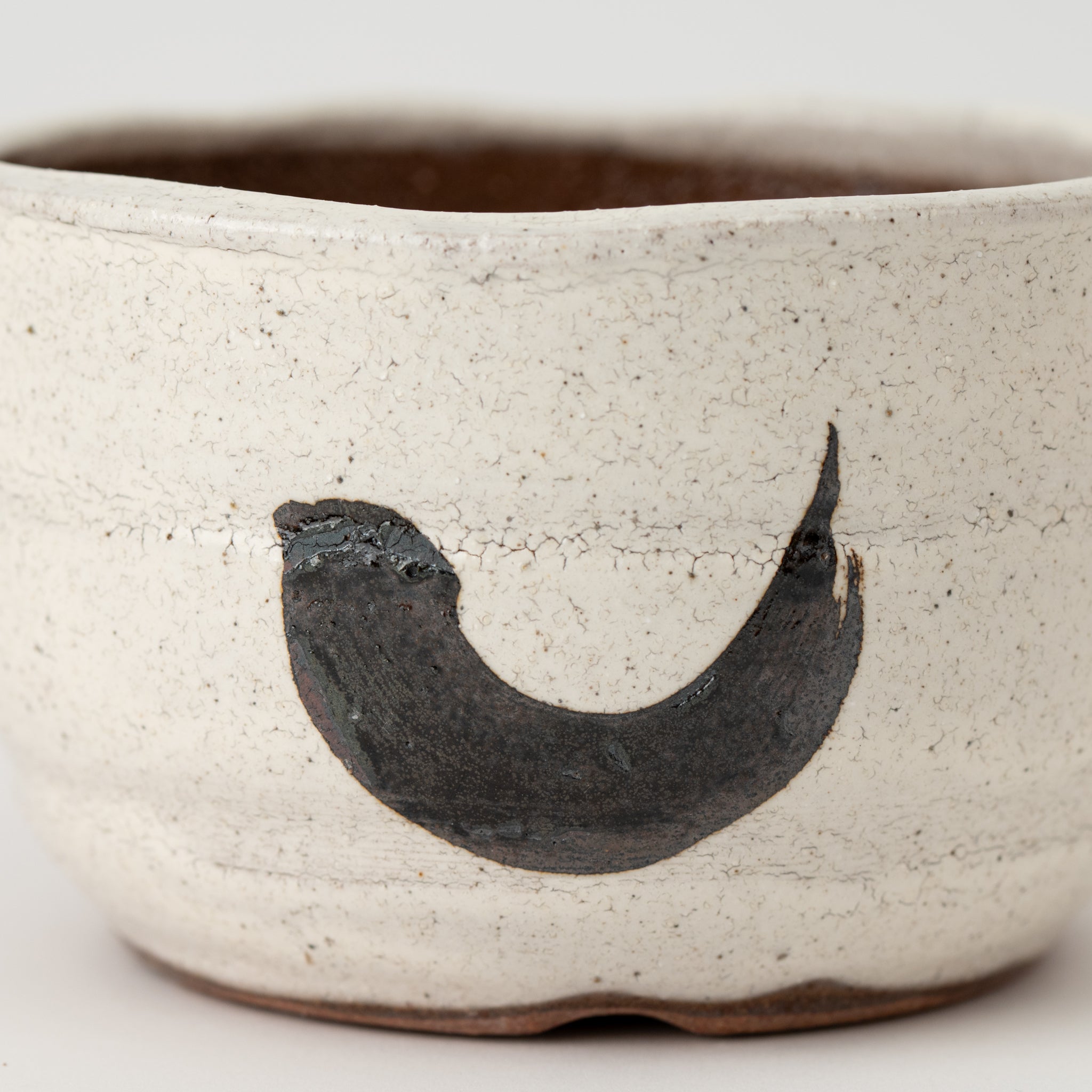 Naginowa Shigaraki Ware Medium Depth White Glaze Japanese Bonsai Pot 5.9 in.