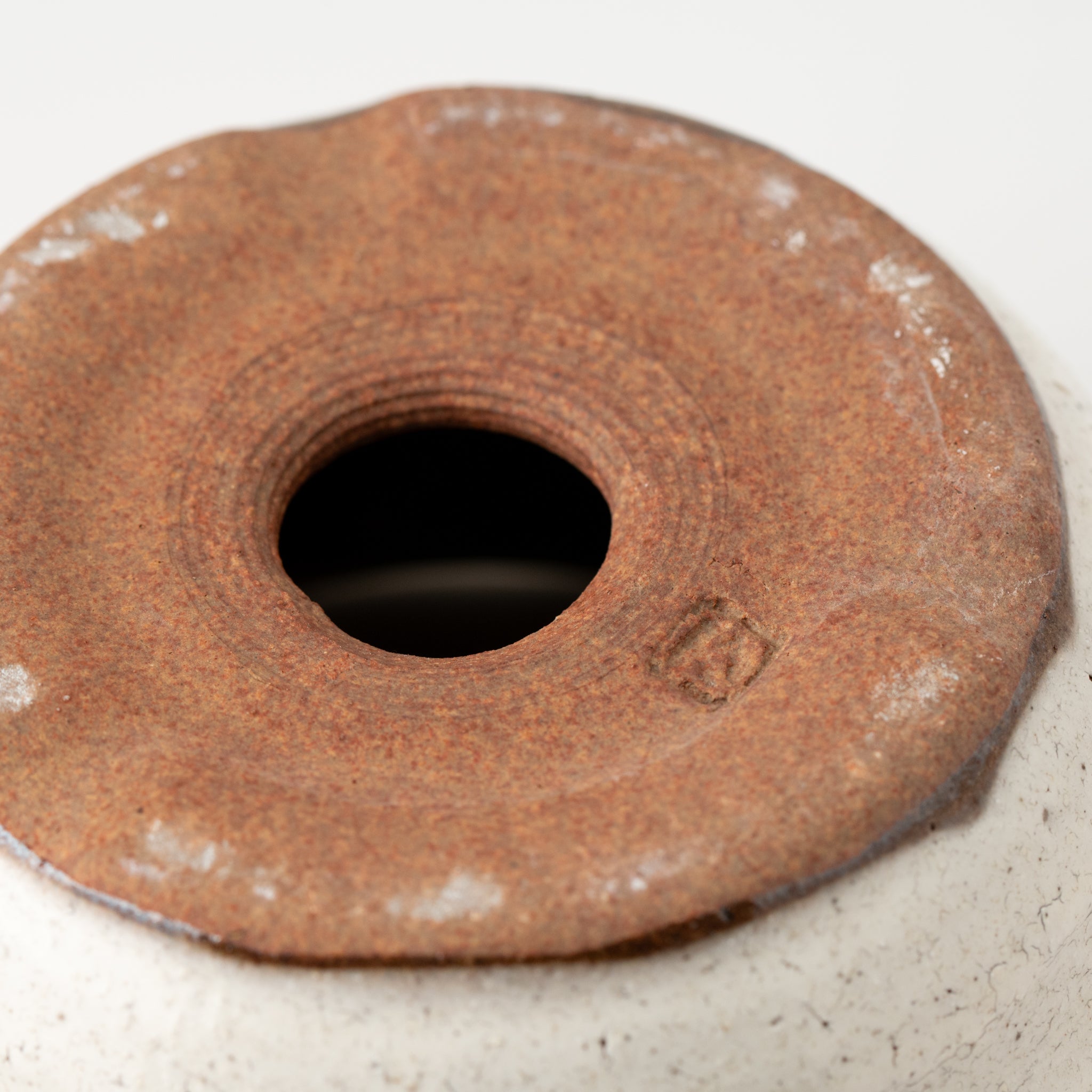 Naginowa Shigaraki Ware Medium Depth White Glaze Japanese Bonsai Pot 5.9 in.