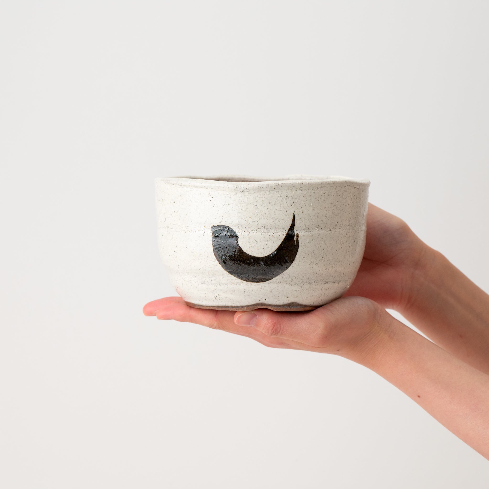 Naginowa Shigaraki Ware Medium Depth White Glaze Japanese Bonsai Pot 5.9 in.